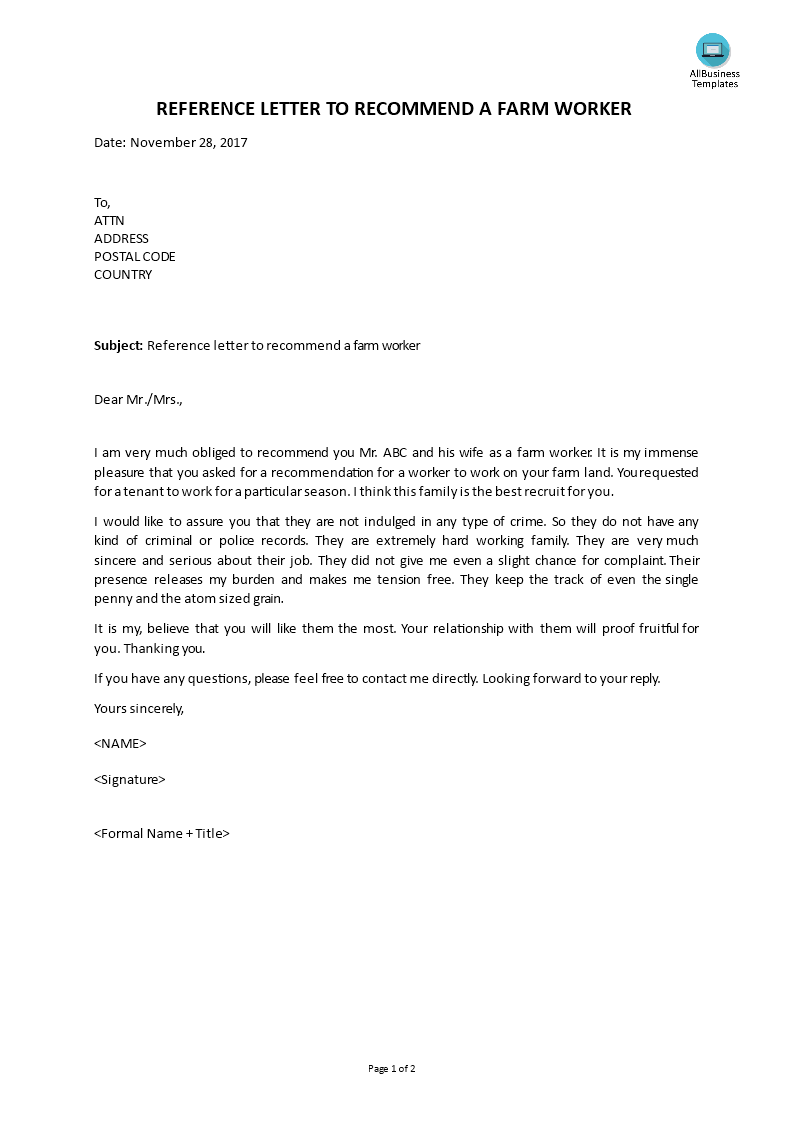 Reference Letter From Landlord Example from www.allbusinesstemplates.com