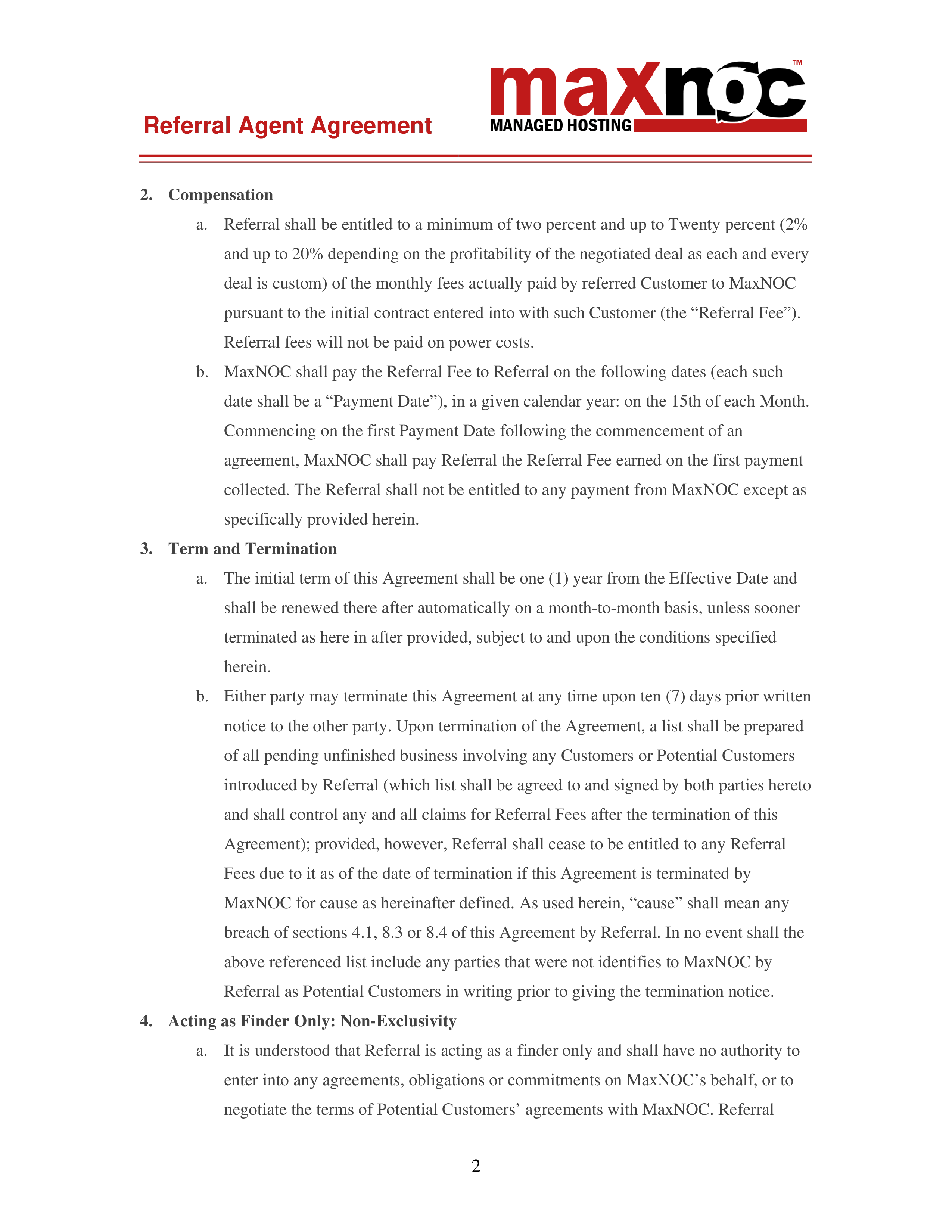 Télécharger Gratuit Referral Agent Agreement sample