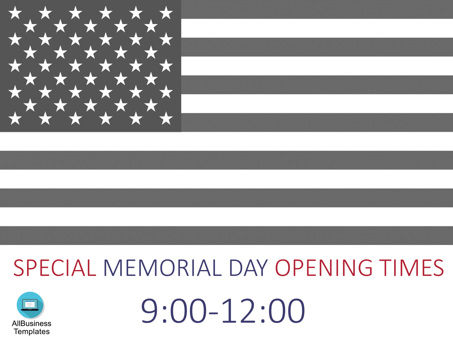 memorial day opening times voorbeeld afbeelding 