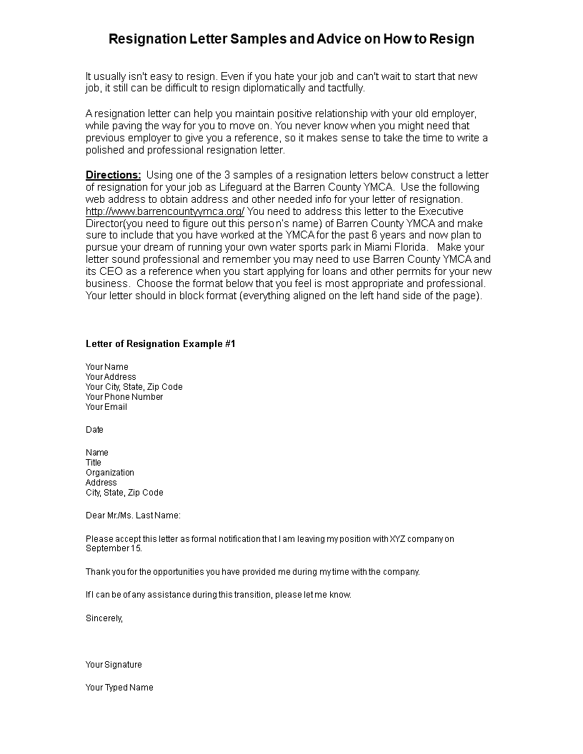 account executive thank you resignation letter template