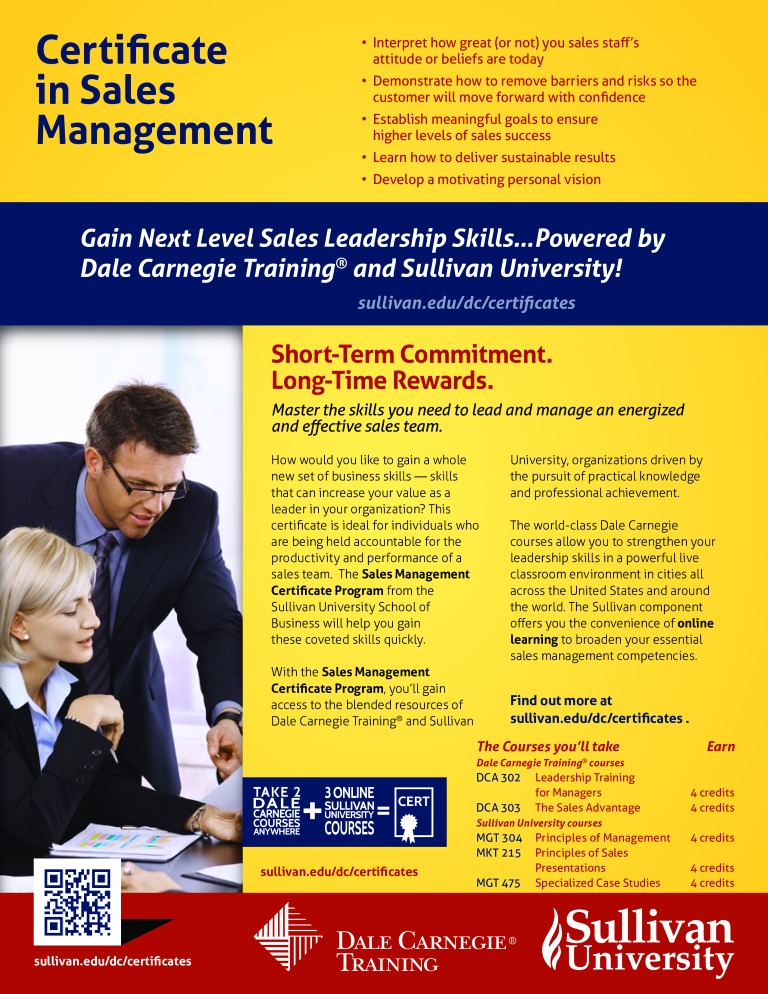 sales management training certificate plantilla imagen principal