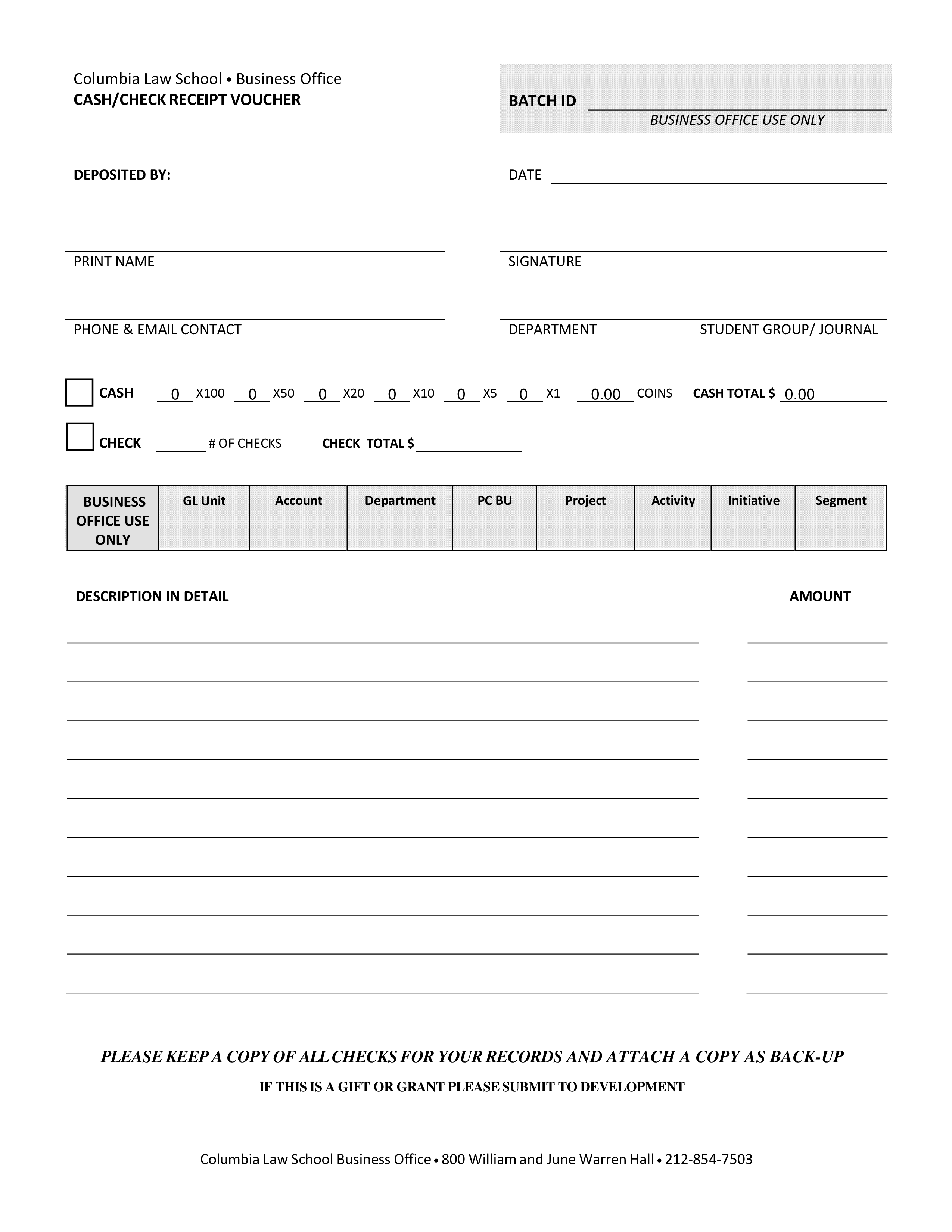 cheque receipt voucher plantilla imagen principal