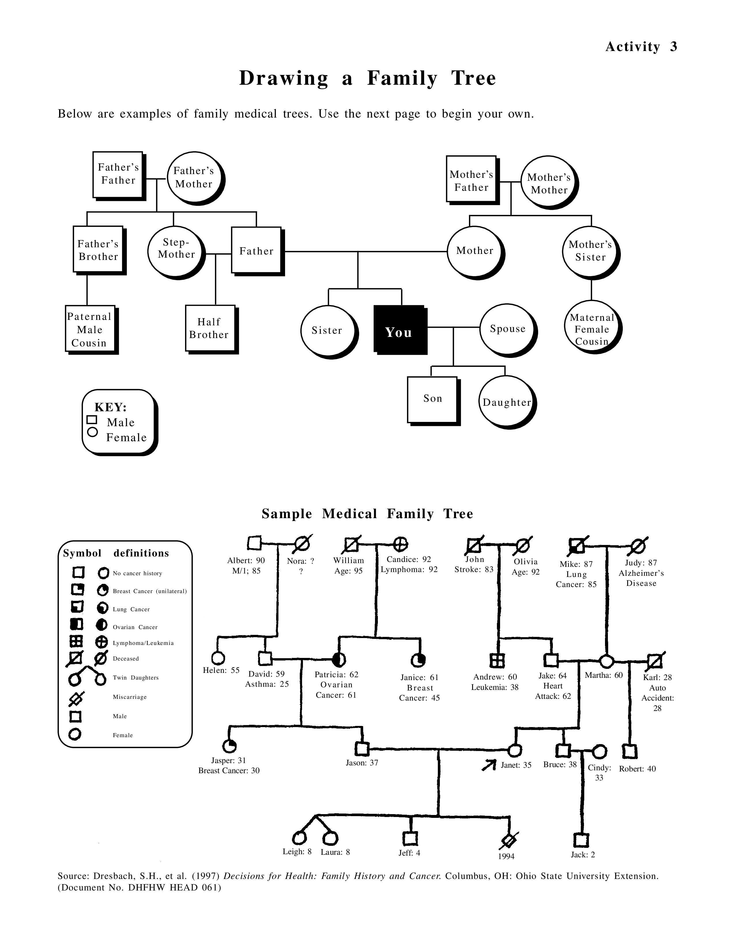 Medical Family Tree Sample  Templates at allbusinesstemplates.com With Regard To Family Genogram Template Word