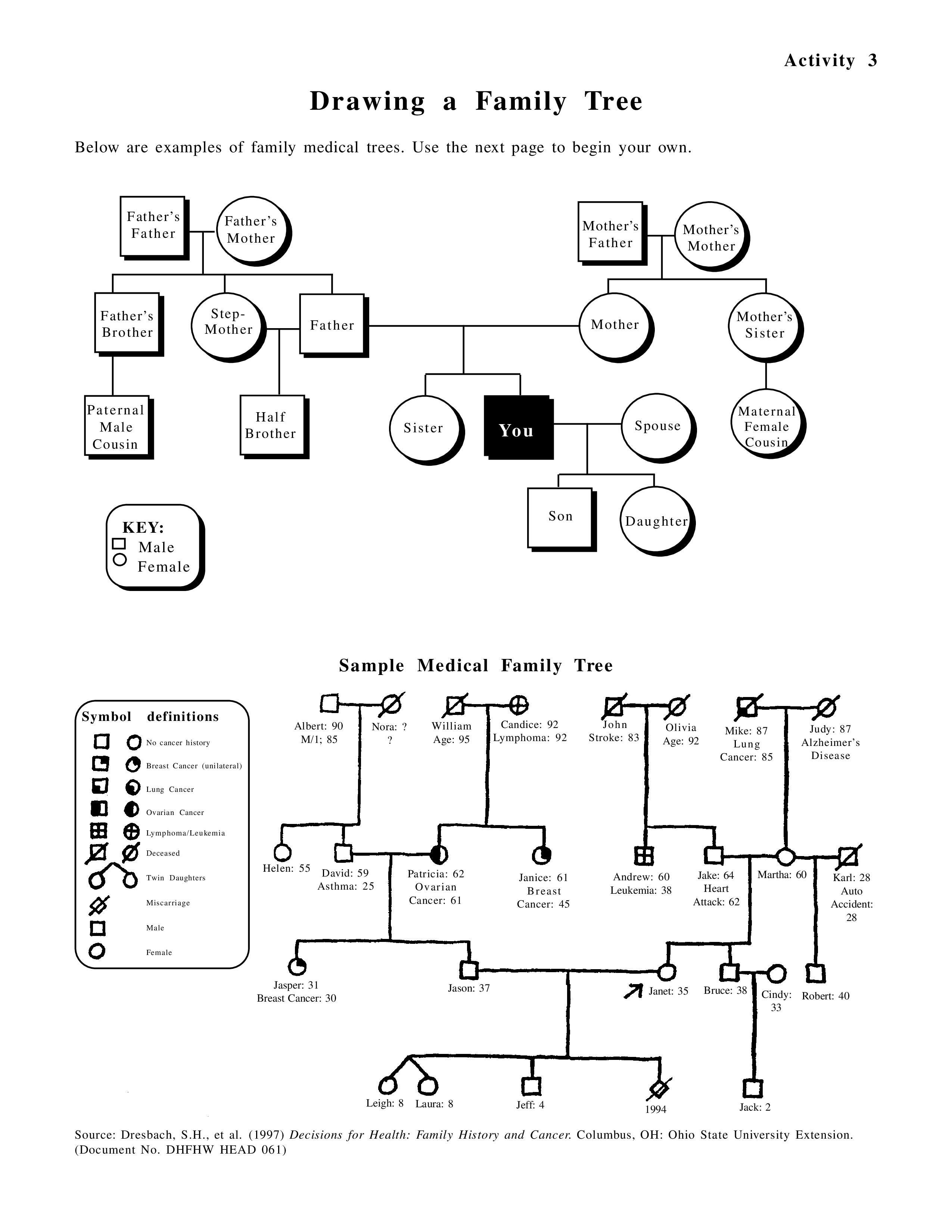 Kostenloses Medical Family Tree Sample Pertaining To Blank Family Tree Template 3 Generations