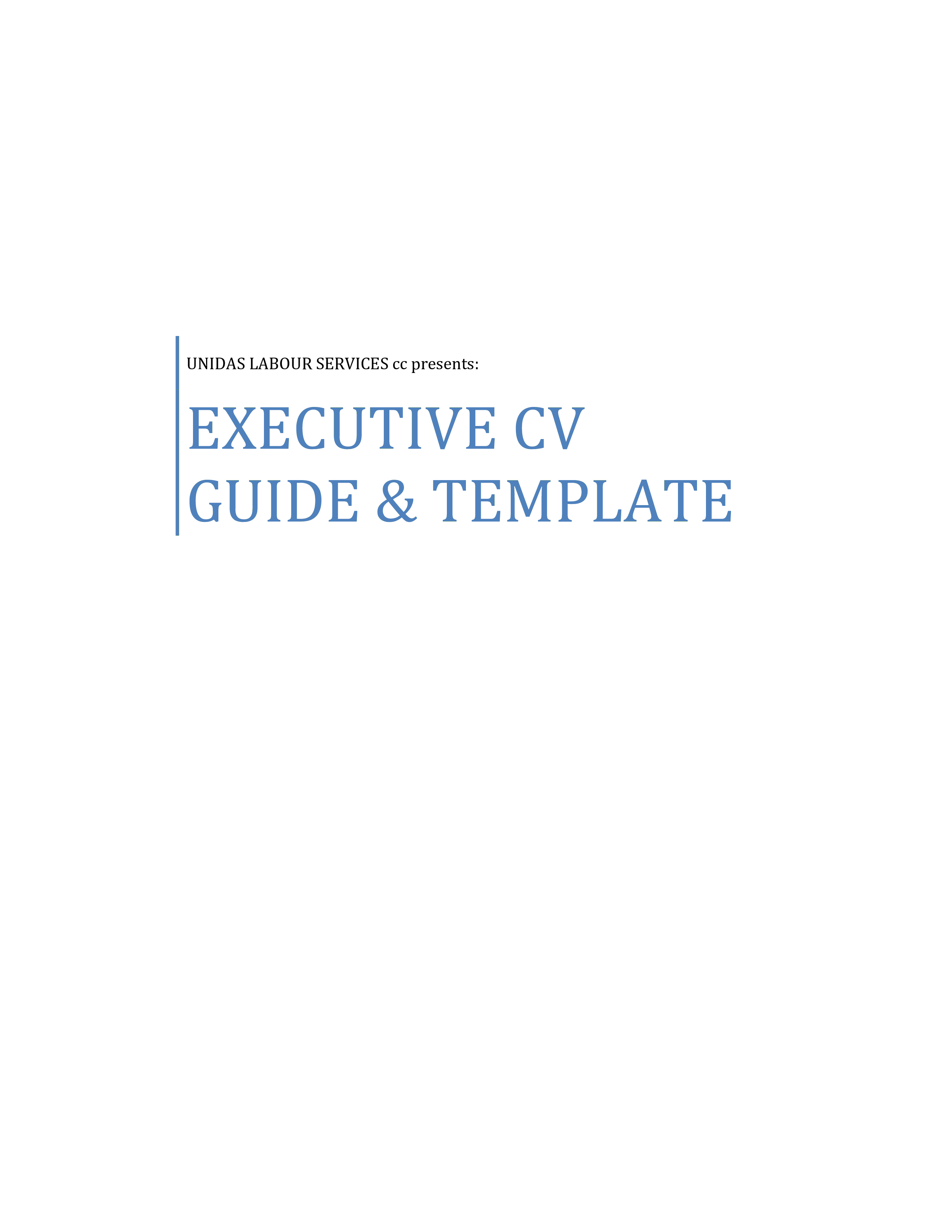 sample executive resume format template