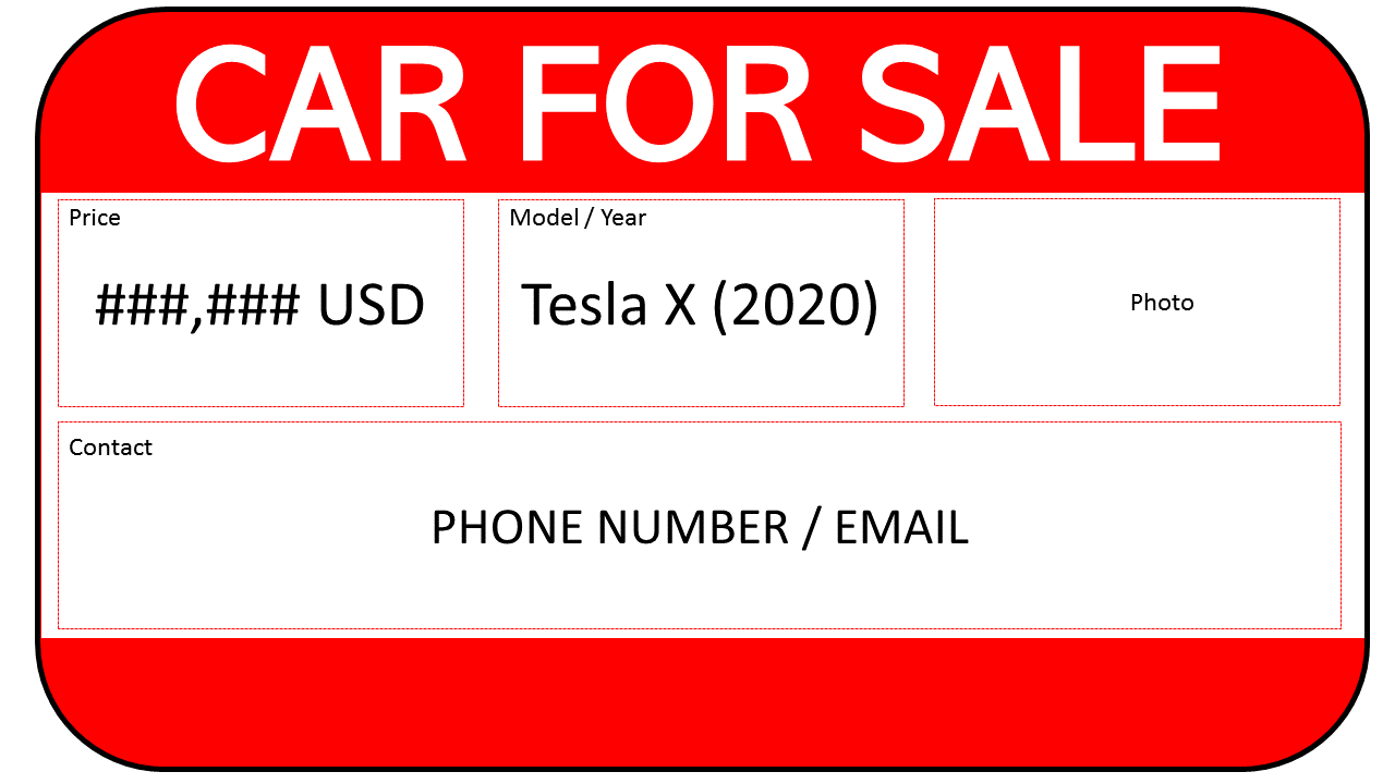 Car for Sale Template | Templates at allbusinesstemplates.com