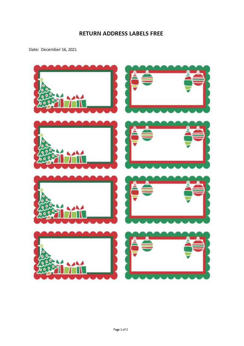 Christmas Labels  Templates at allbusinesstemplates.com Pertaining To Free Label Templates For Word