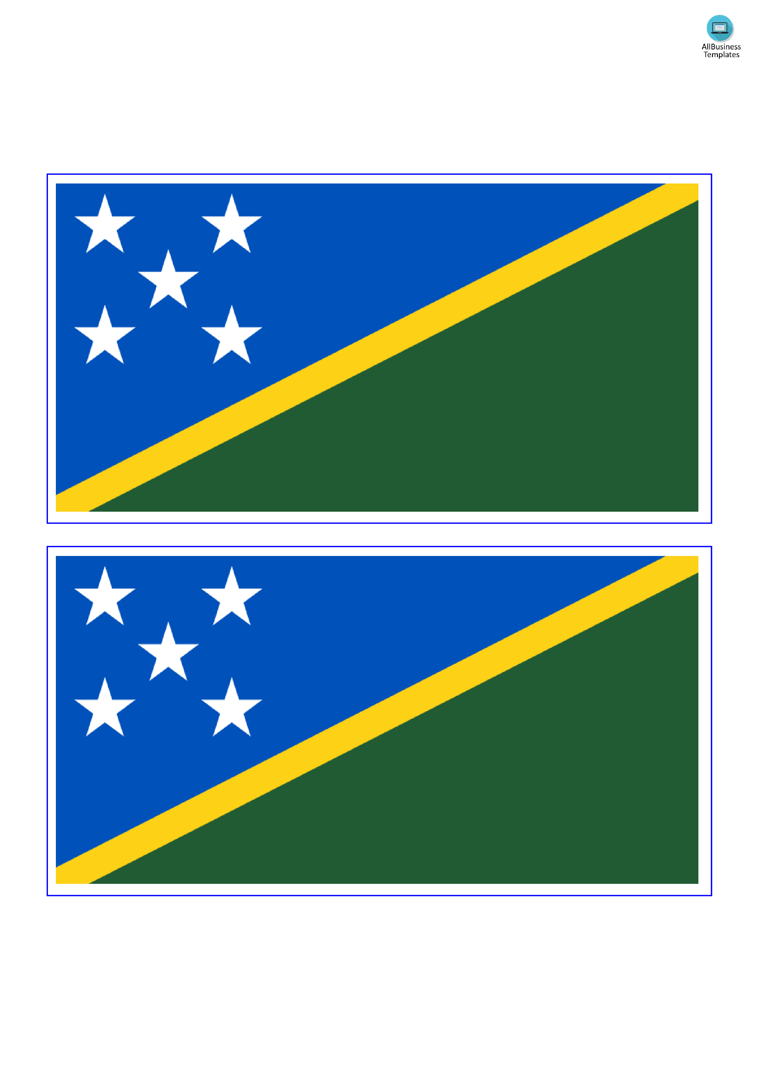 solomon islands flag template
