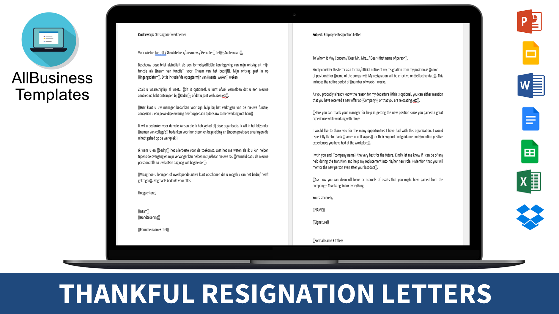 formal appreciative resignation letter plantilla imagen principal