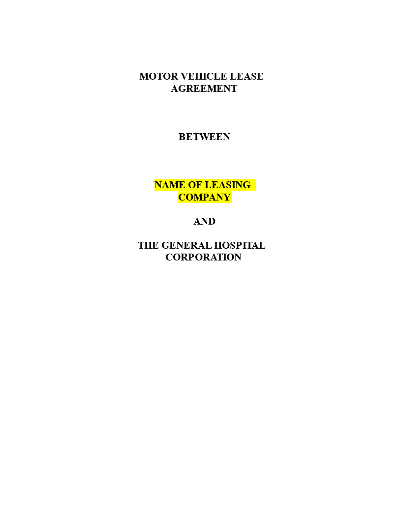 motor vehicle sublease contract template