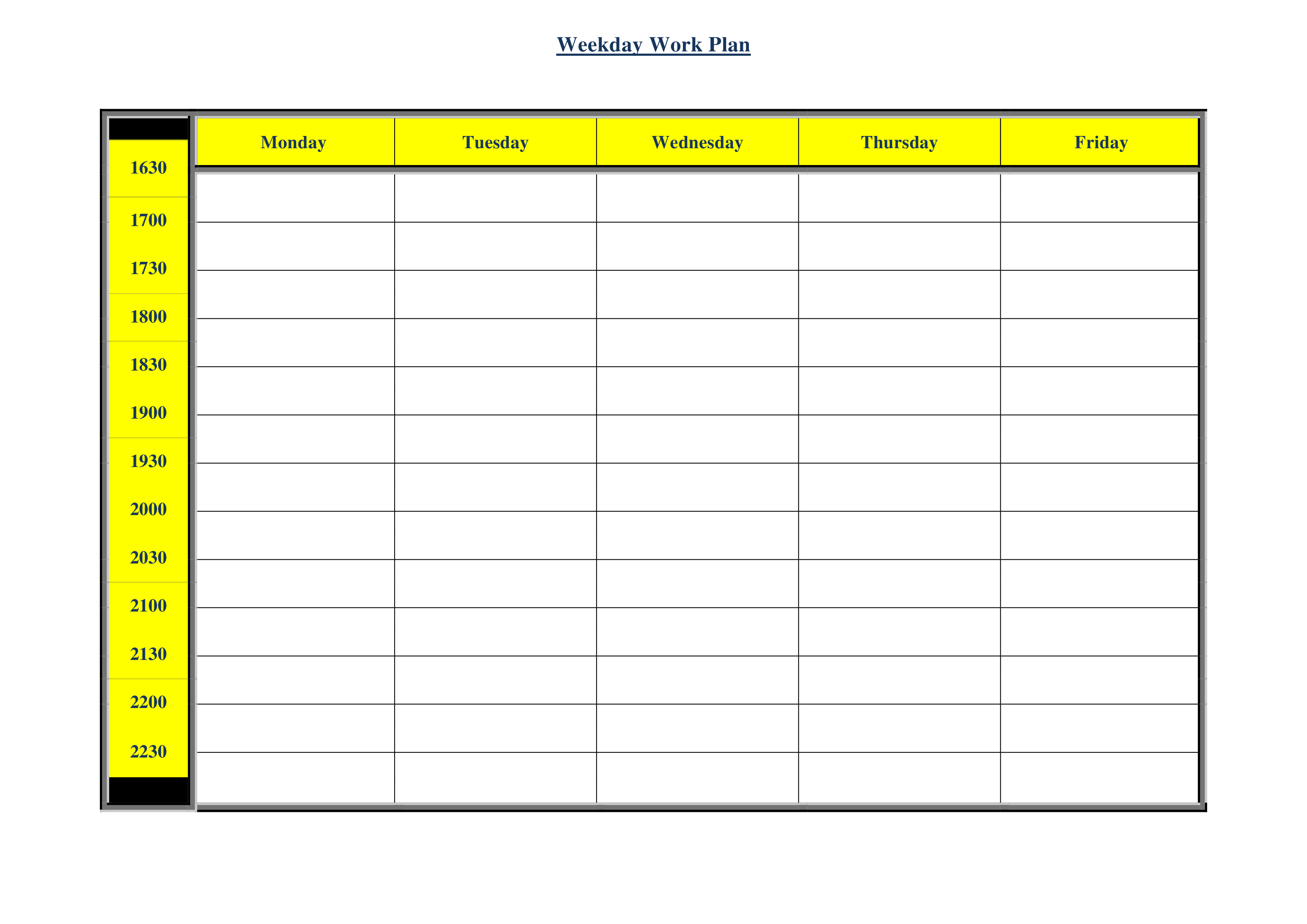 Weekly Planner 模板