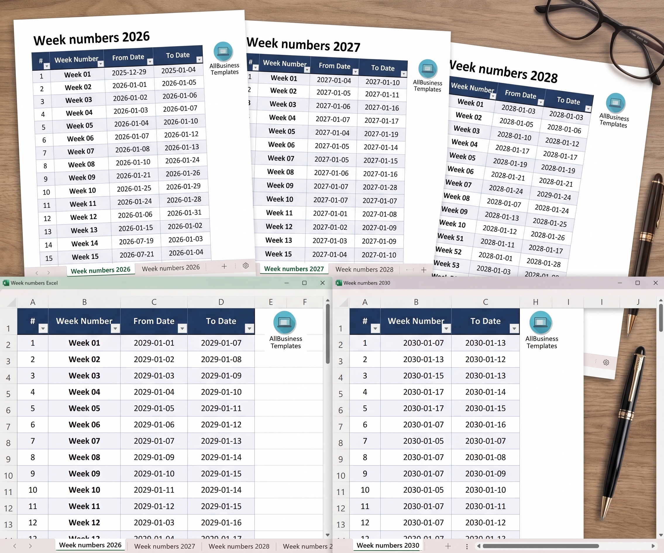 Week numbers in Excel