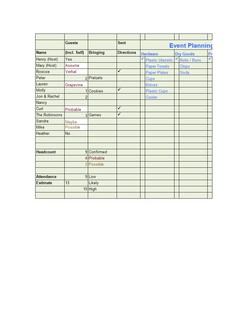 checklist template sheet in excel Hauptschablonenbild