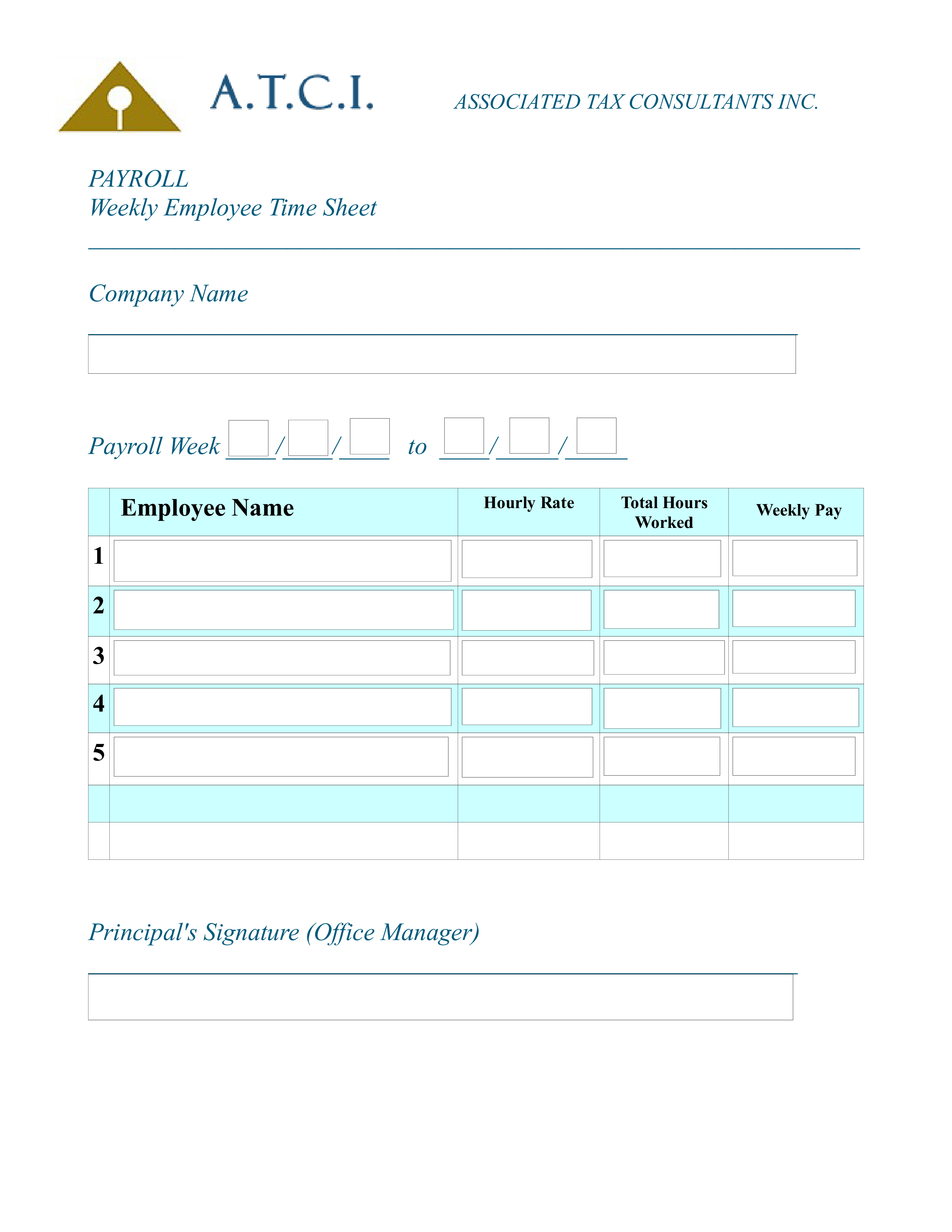 weekly payroll sheet example template