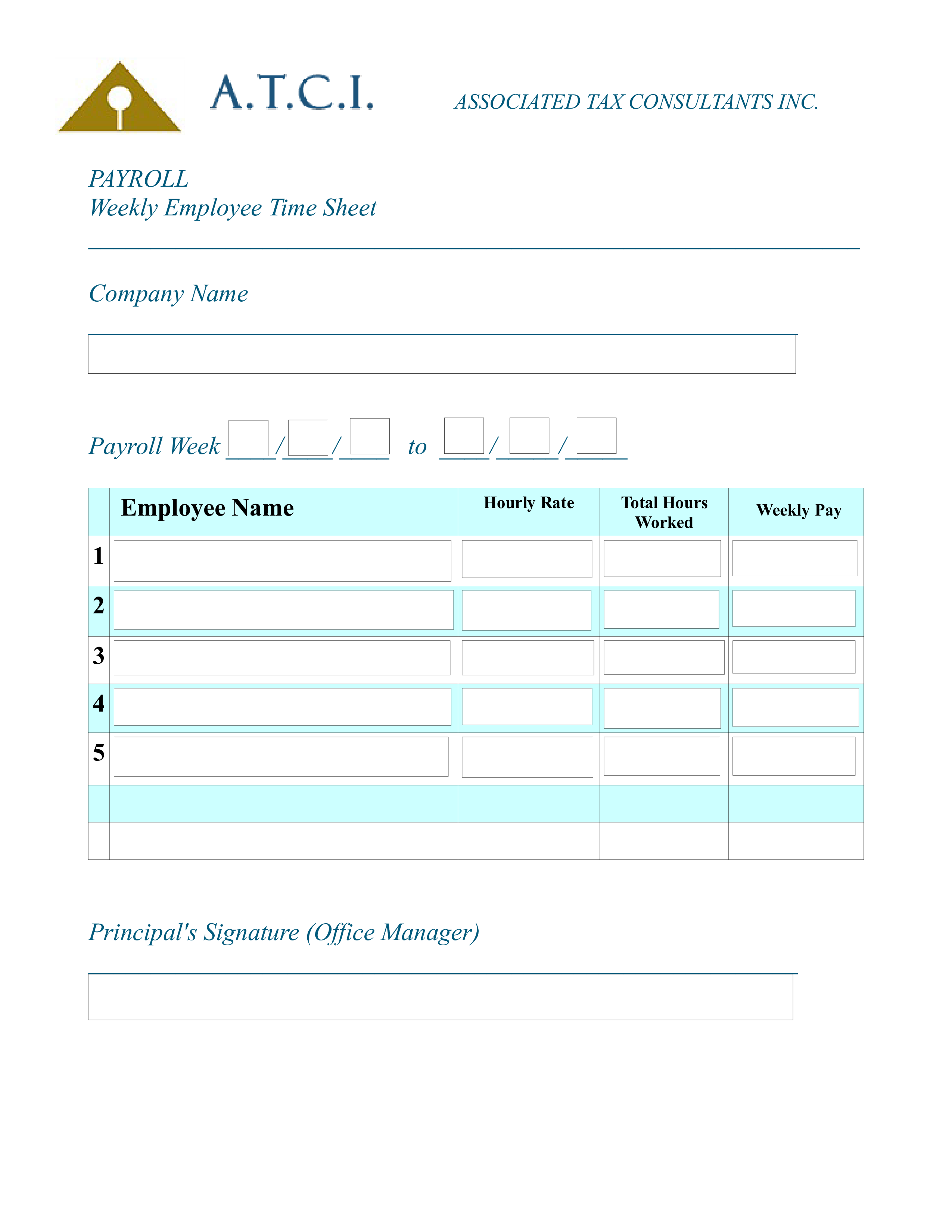 weekly payroll sheet example plantilla imagen principal