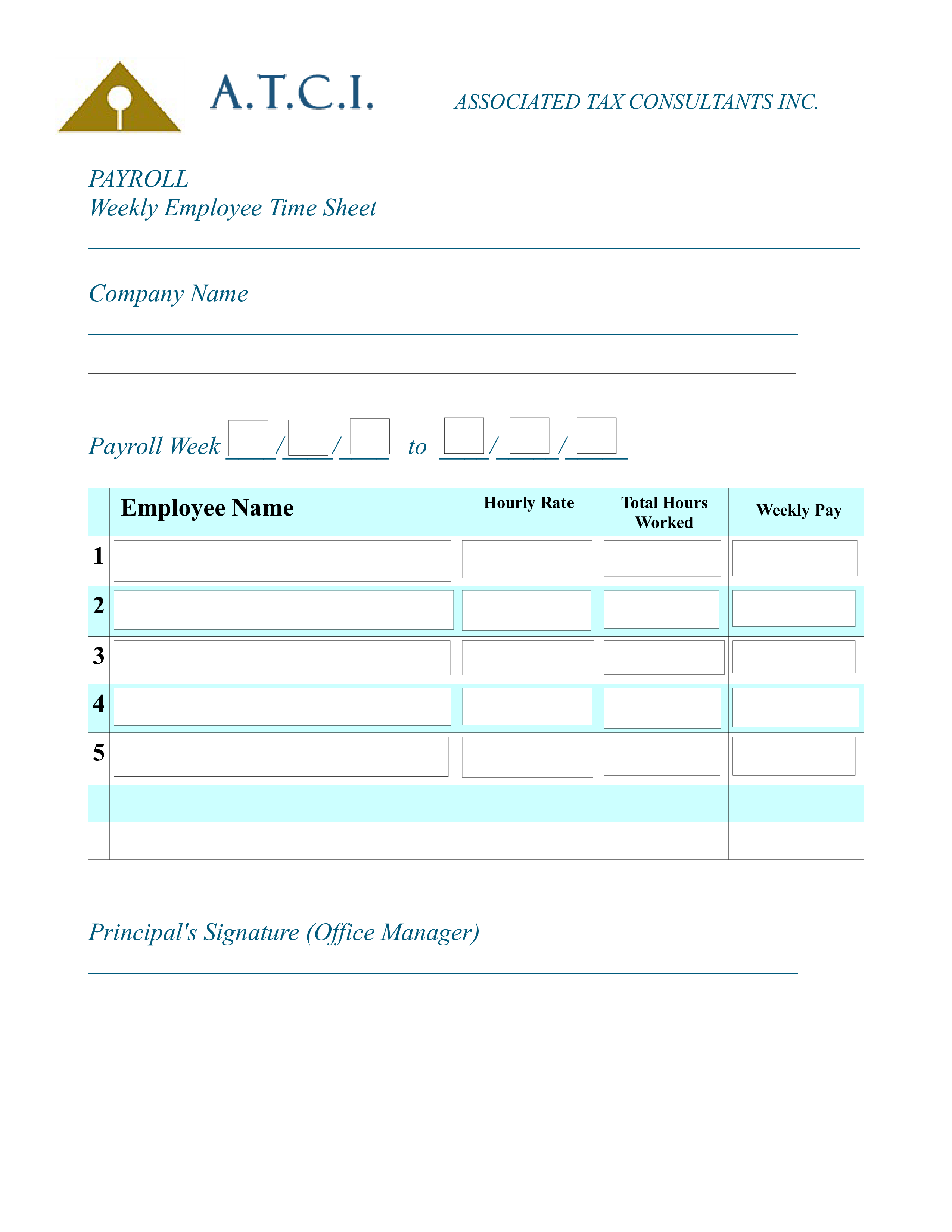  Weekly Payroll Sheet Example Allbusinesstemplates