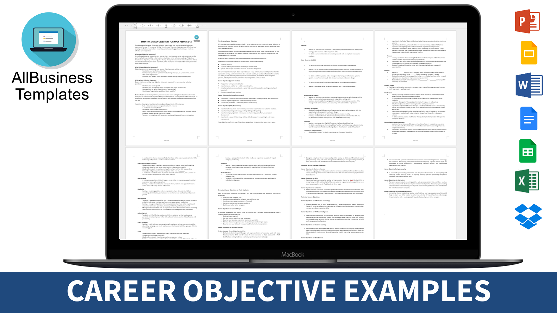 resume career objective voorbeeld afbeelding 