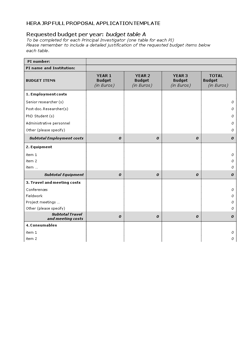 budget word plantilla imagen principal