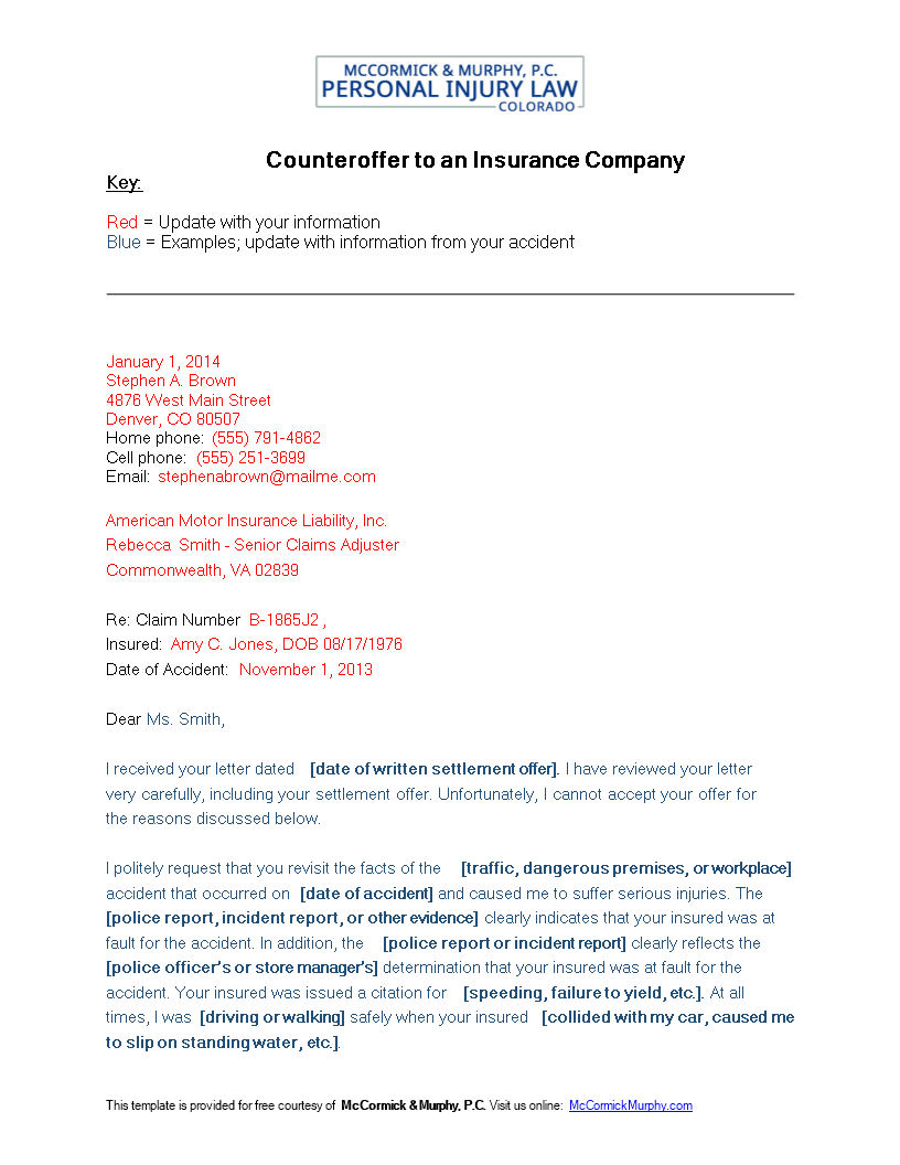 Counter Company Offer Letter | Templates at allbusinesstemplates.com