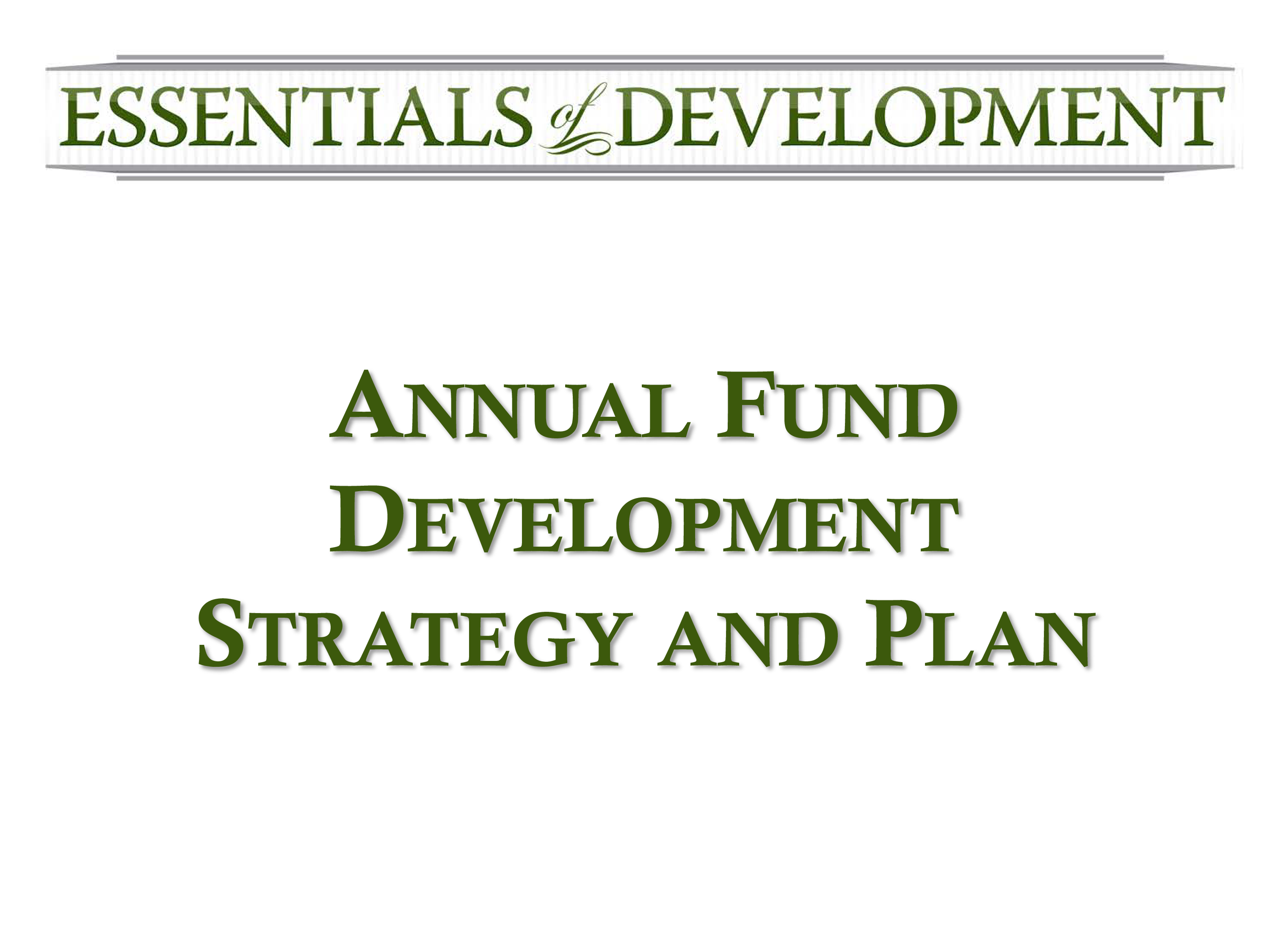 annual fund strategic plan Hauptschablonenbild