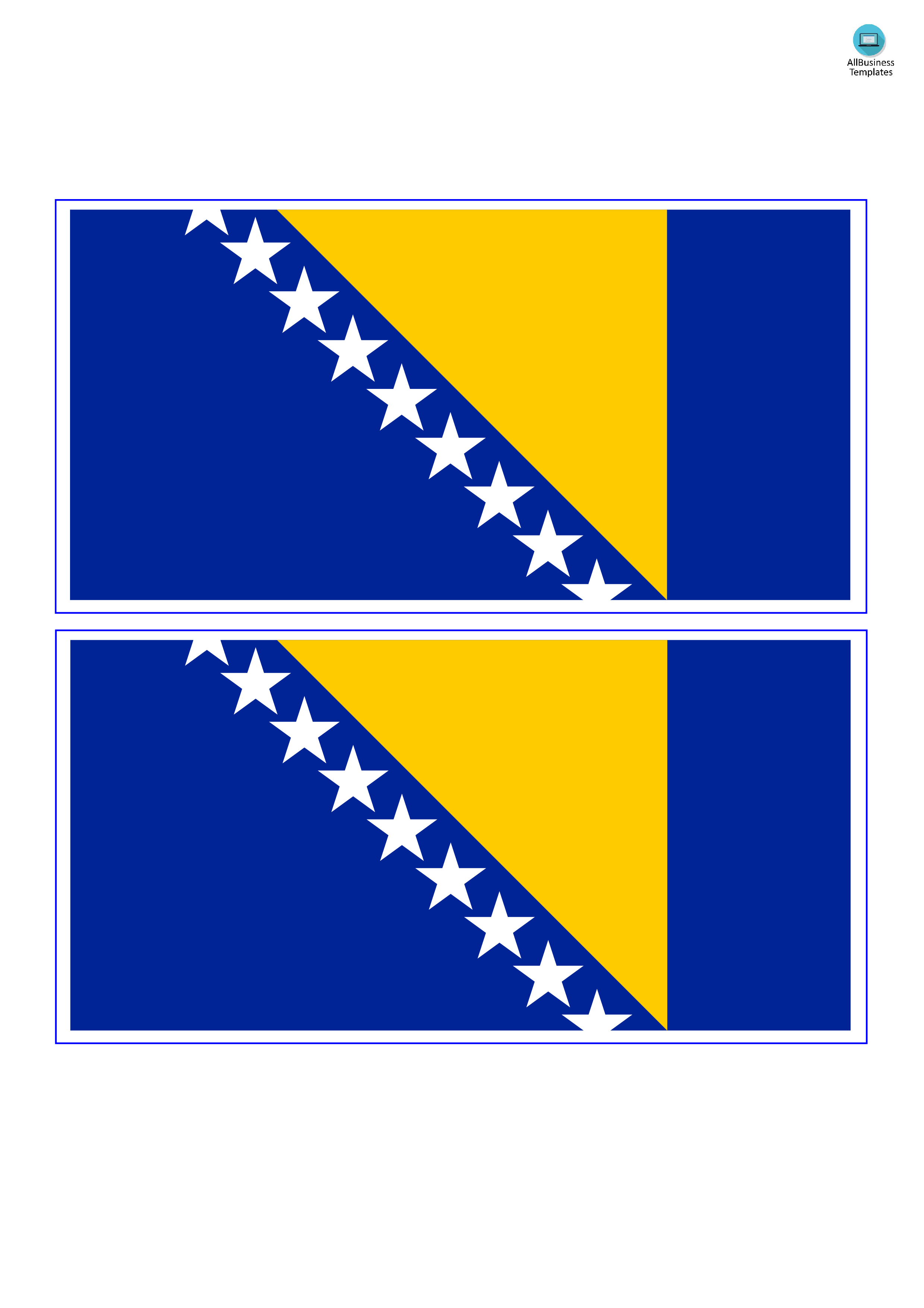 bosnia and herzegovina flag template