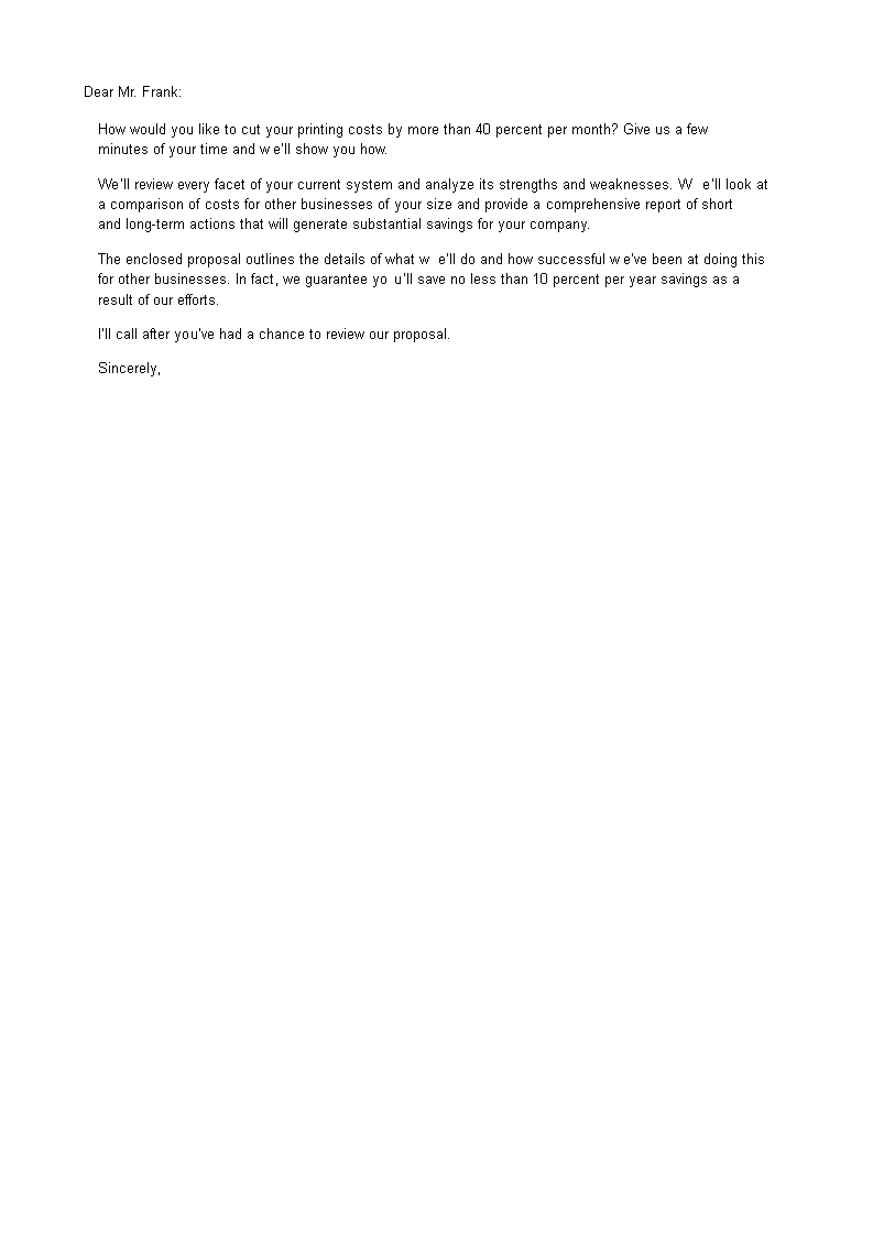 business service offer letter template