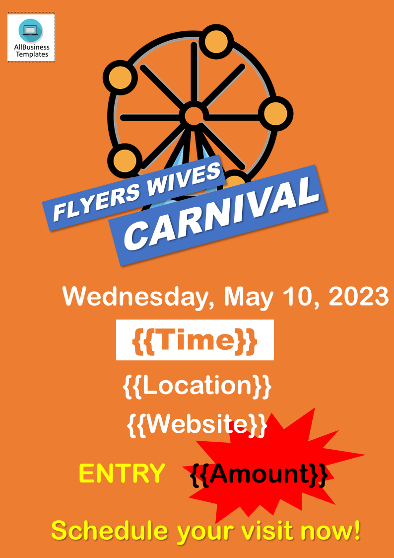 flyers wives carnival template