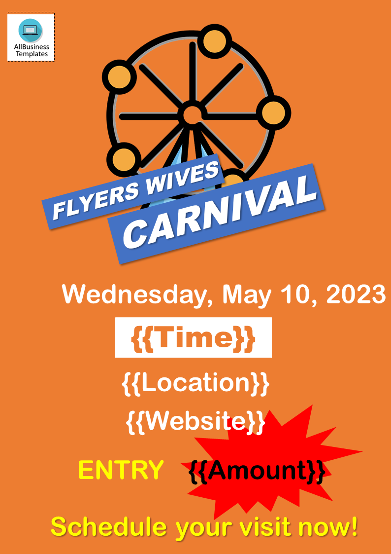 flyers wives carnival plantilla imagen principal