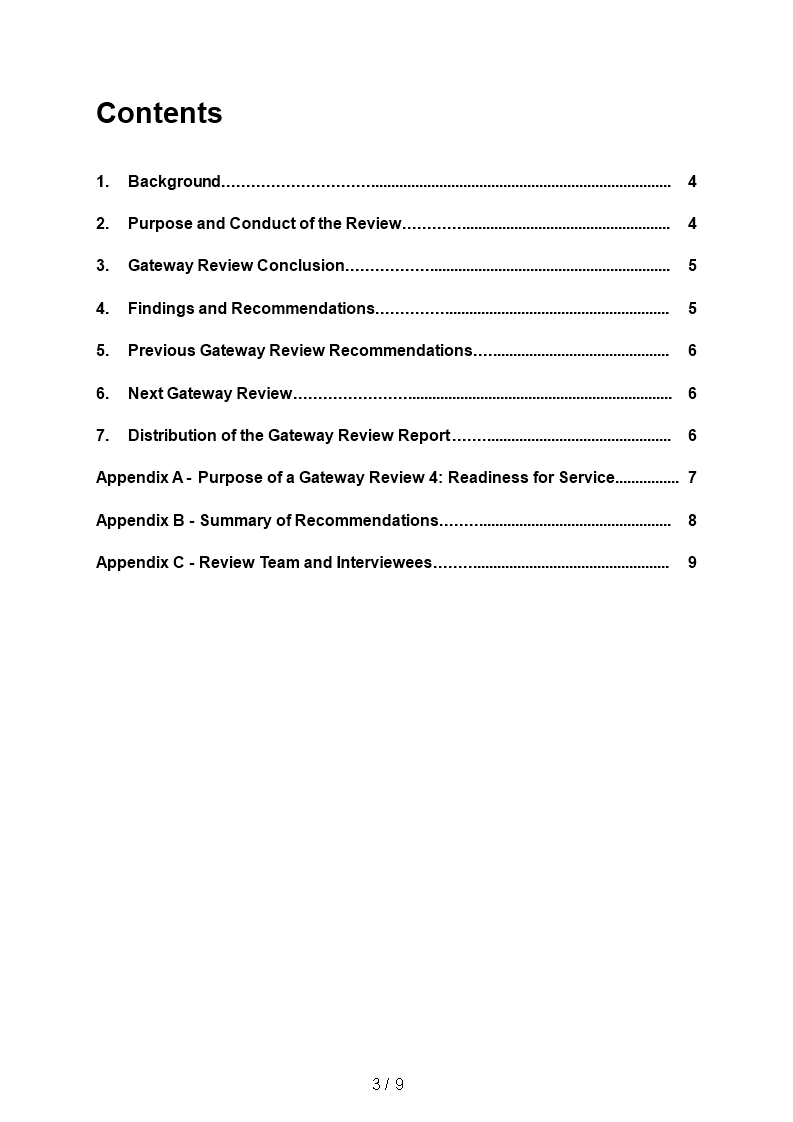 format service report template