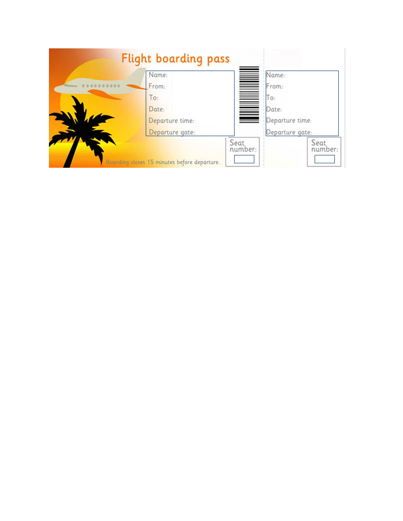 Boarding Pass Template main image