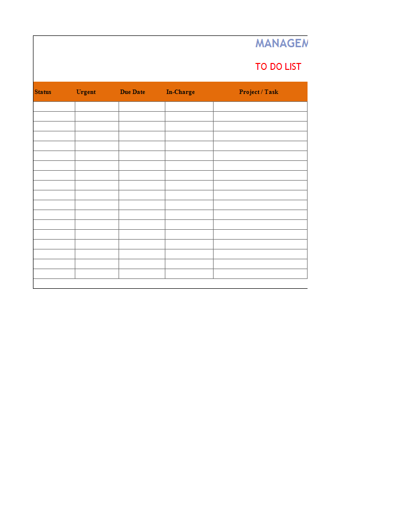 Checklist Template sample 模板