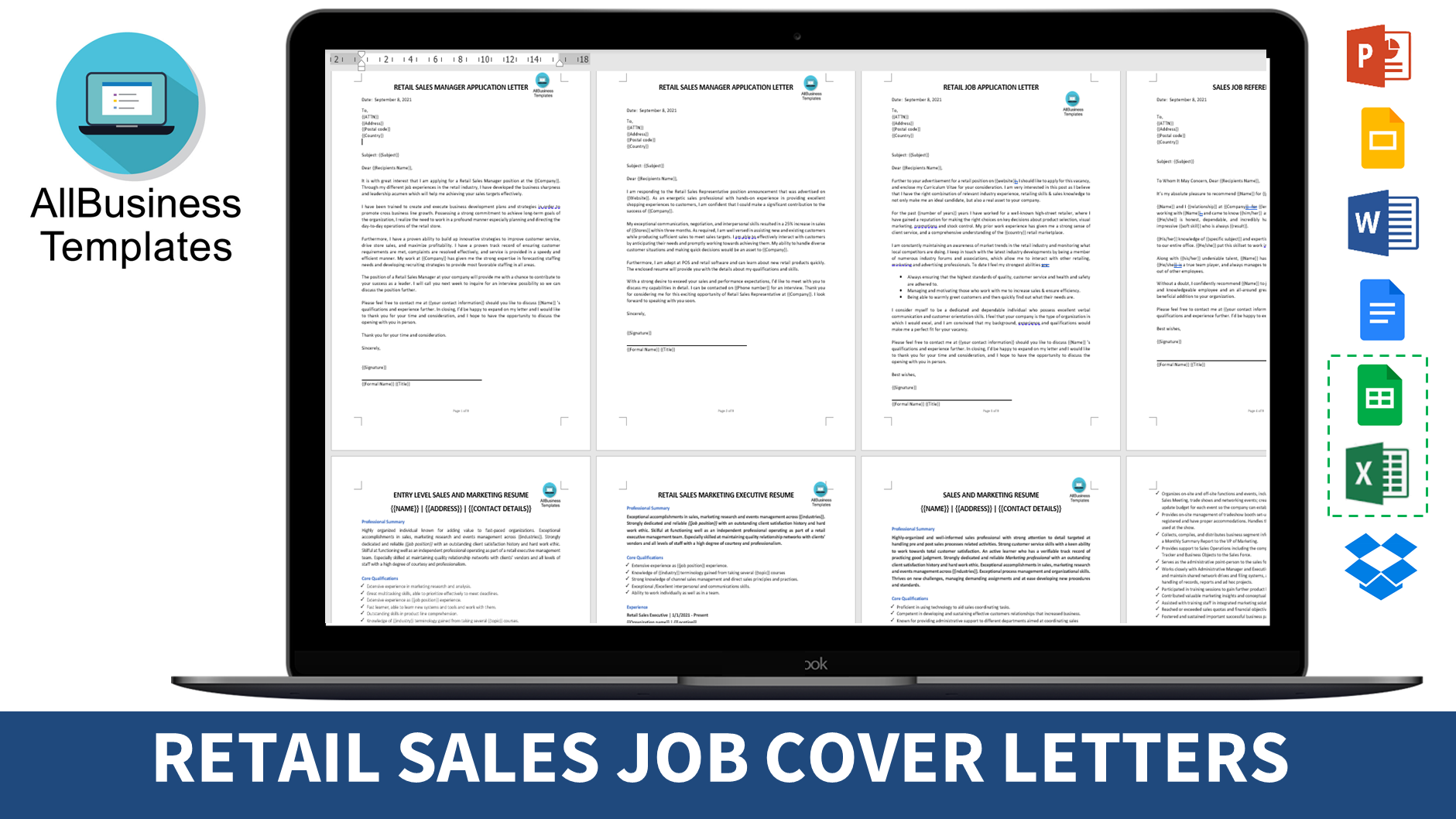 retail sales associate cover letter Hauptschablonenbild