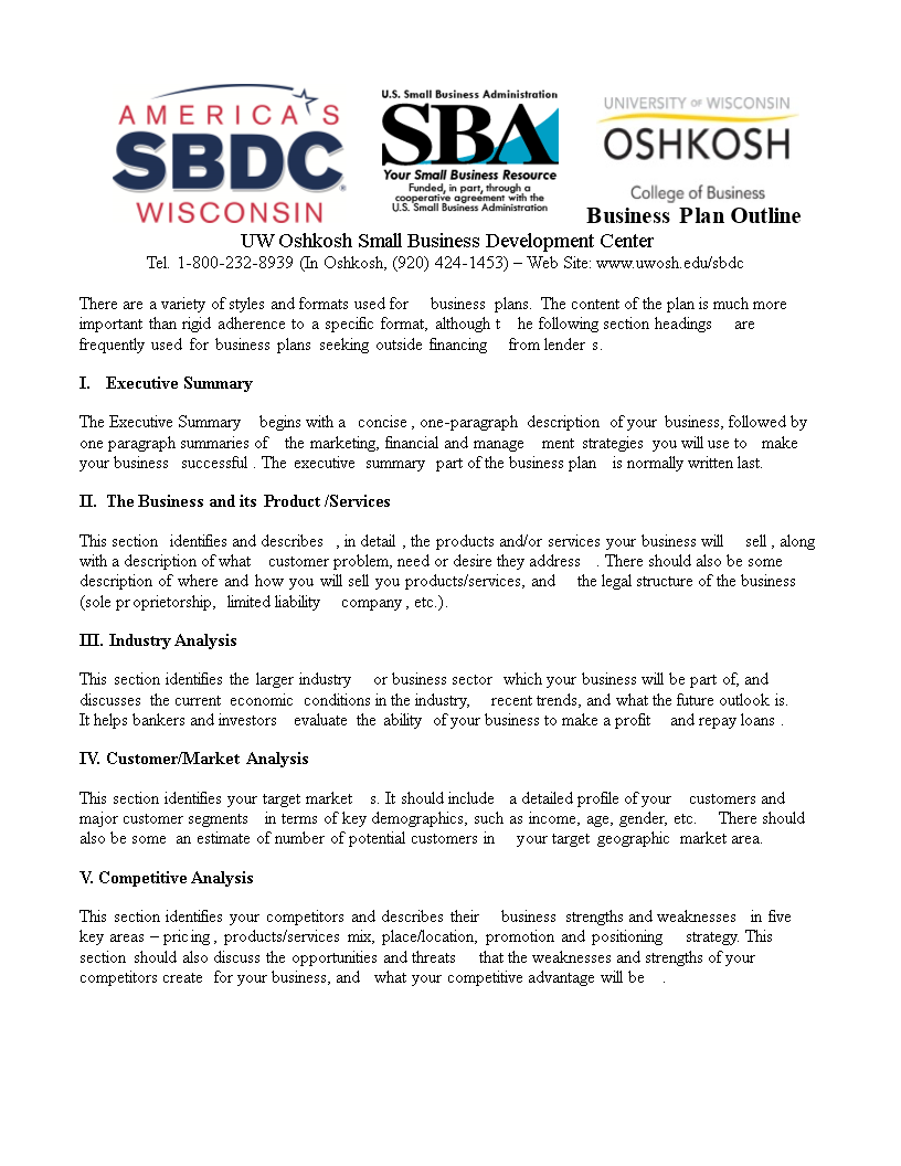 Kostenloses Monthly Sales Business Plan With Business Plan Template For Service Company
