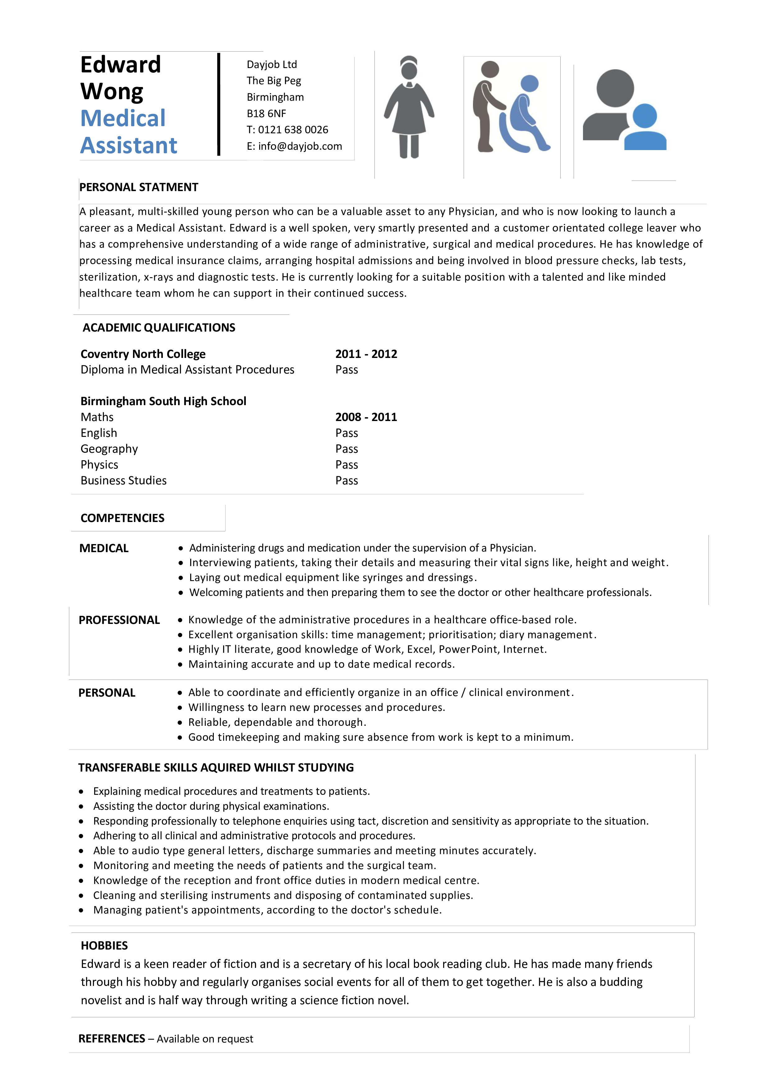 medical assistant resume without experience