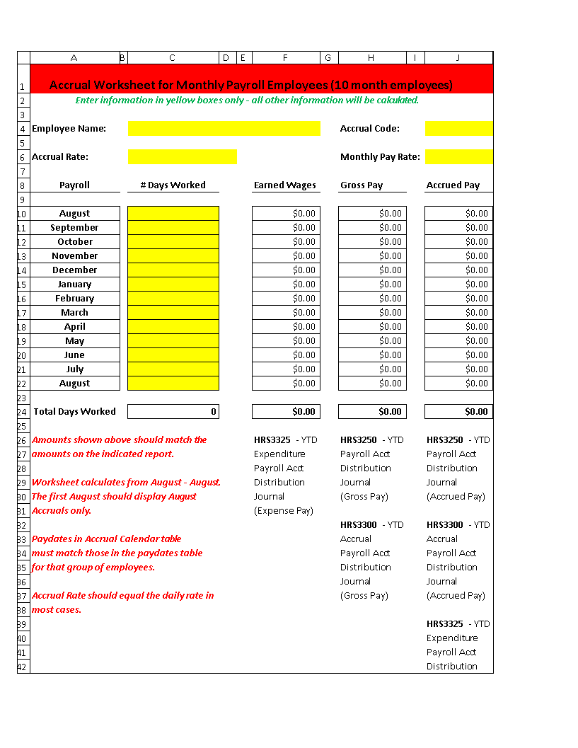 Employee Payroll Excel Template from www.allbusinesstemplates.com