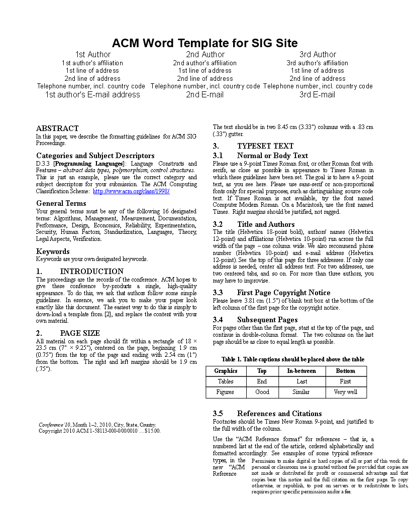 it programming languages paper template