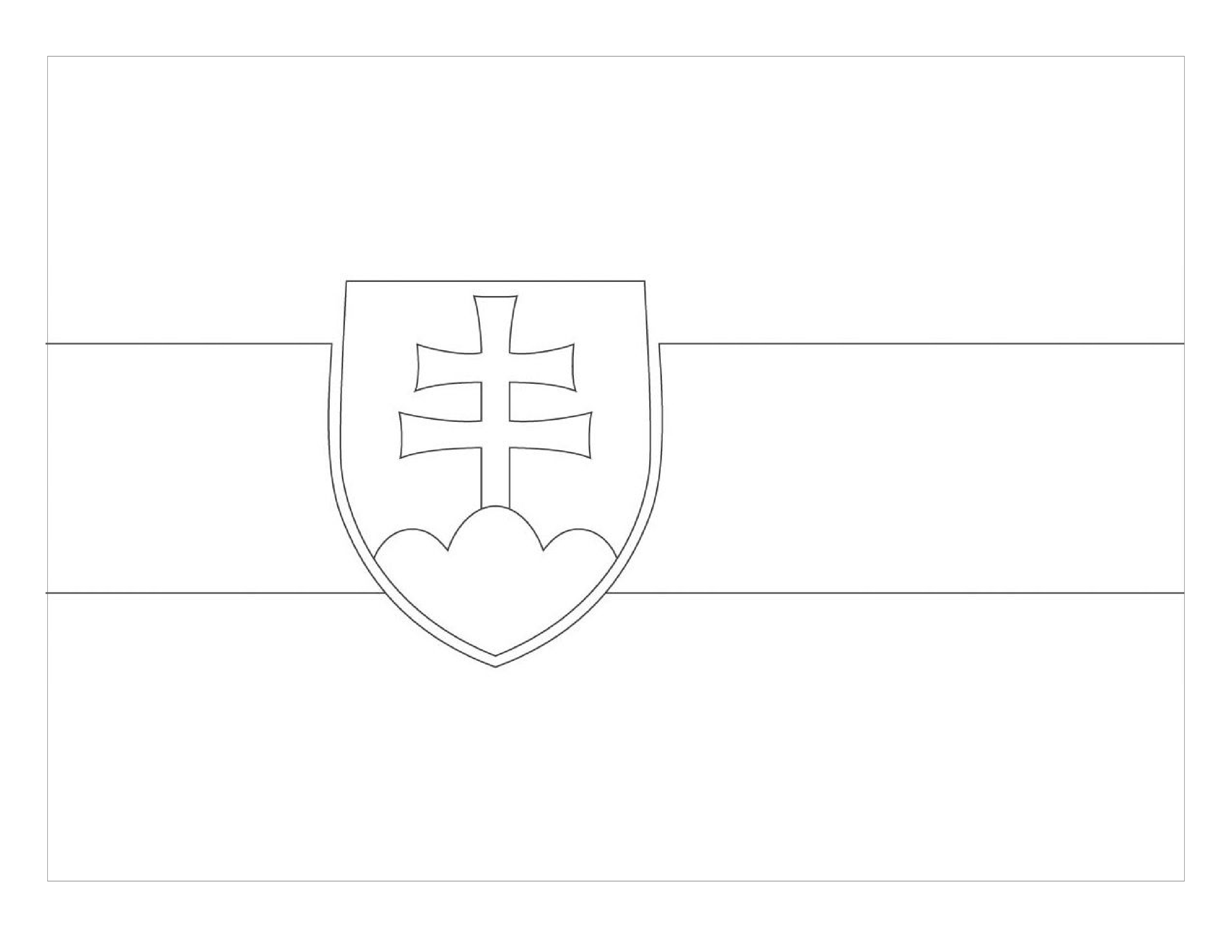 slovakia flag color sheet voorbeeld afbeelding 