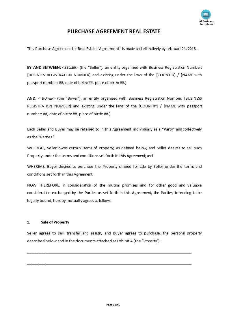 Simple Buy Sell Agreement Template from www.allbusinesstemplates.com