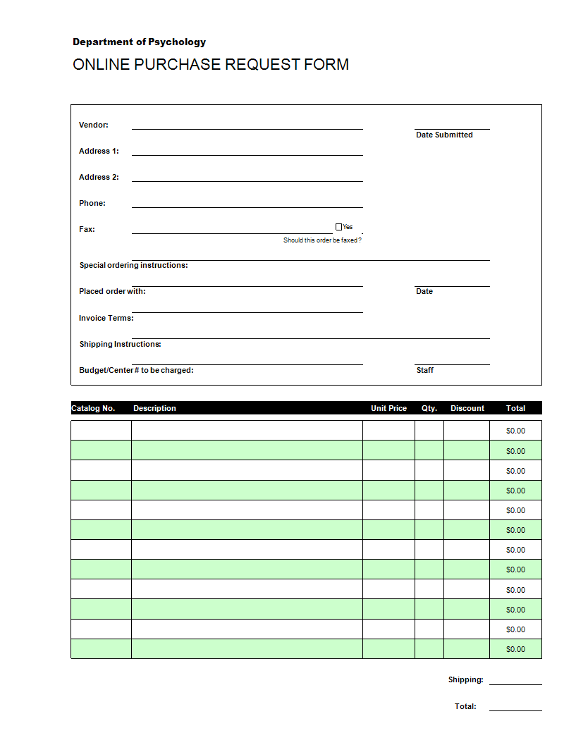 online purchase order request excel voorbeeld afbeelding 