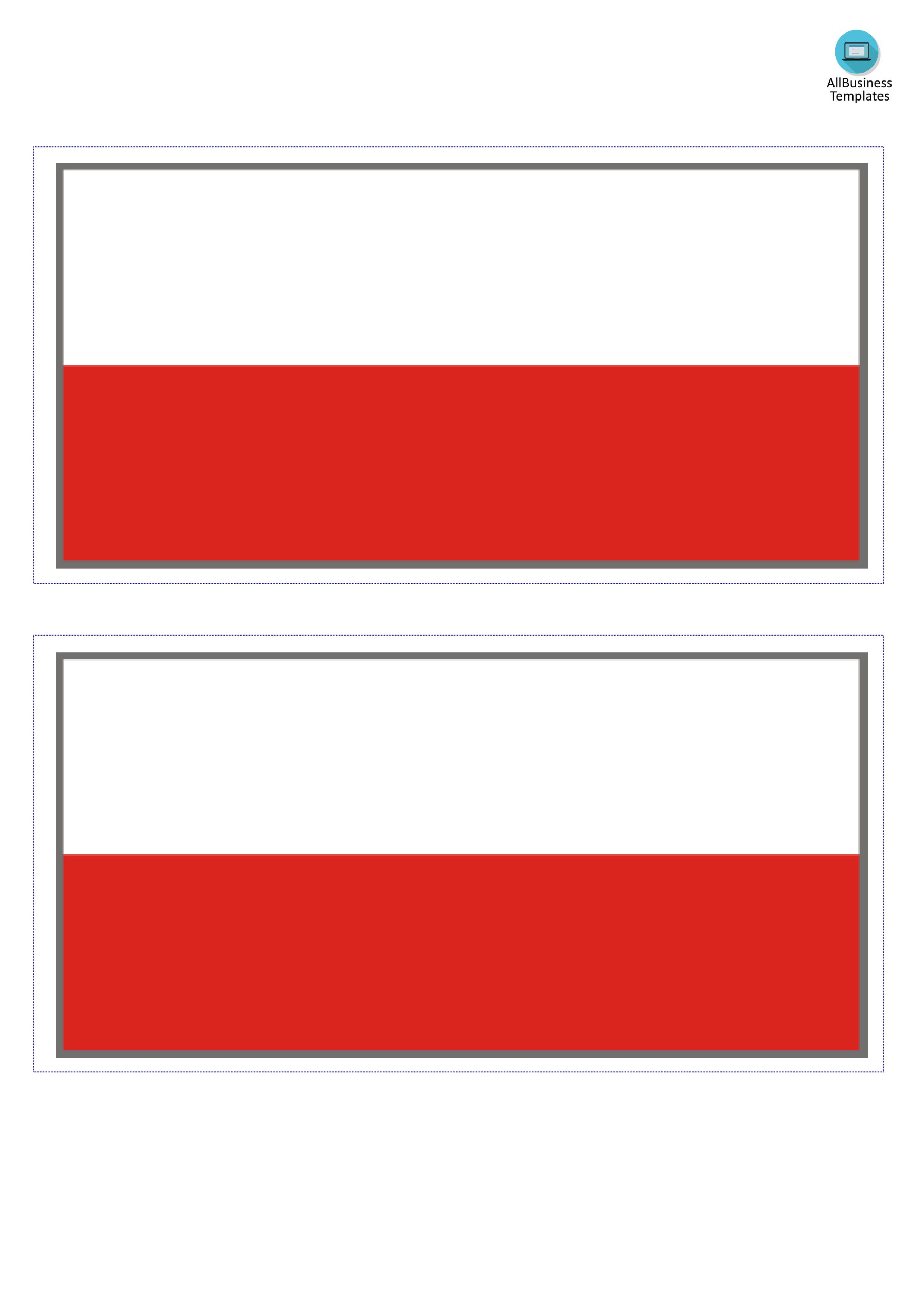 poland flag template