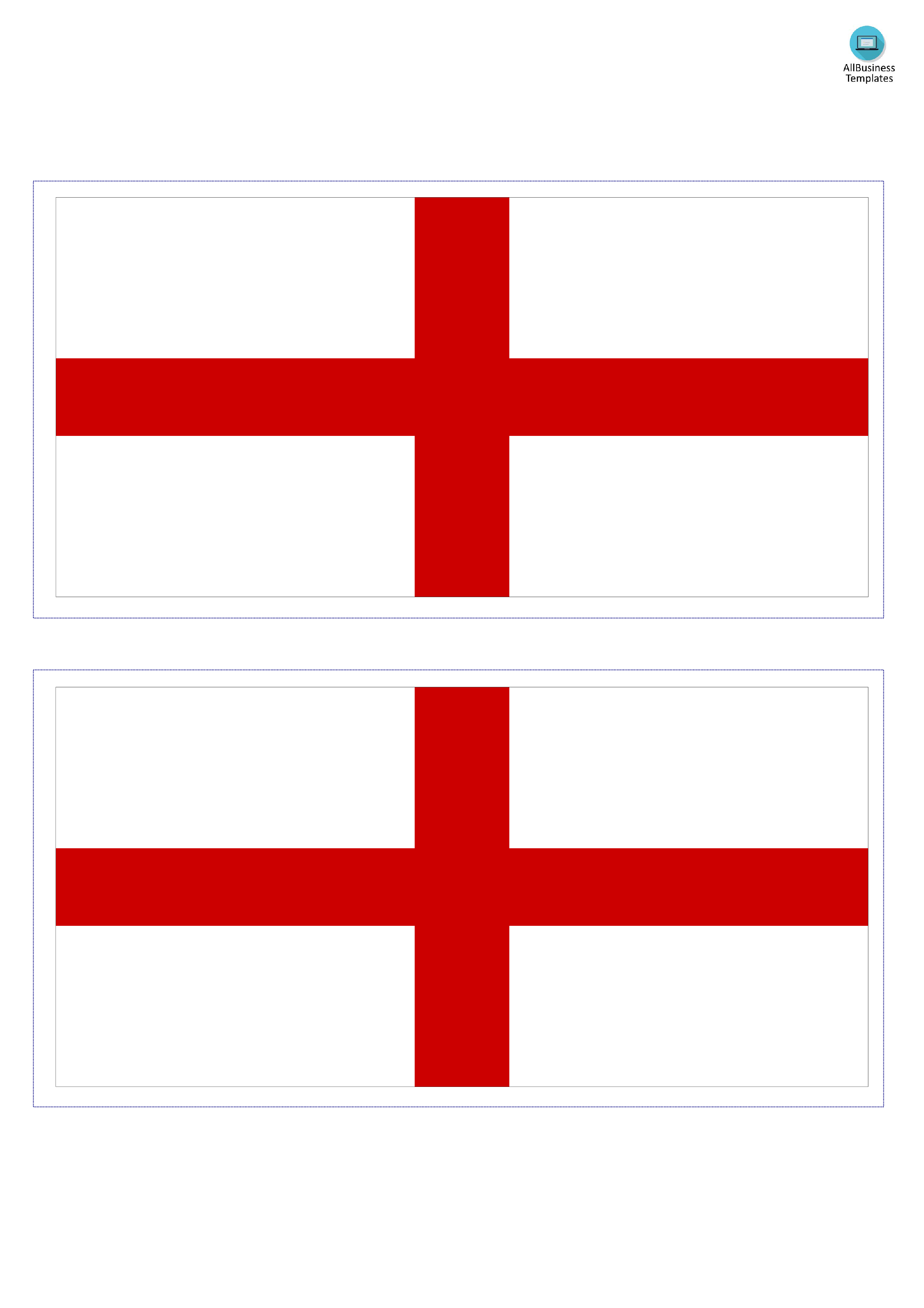 flag of england template voorbeeld afbeelding 