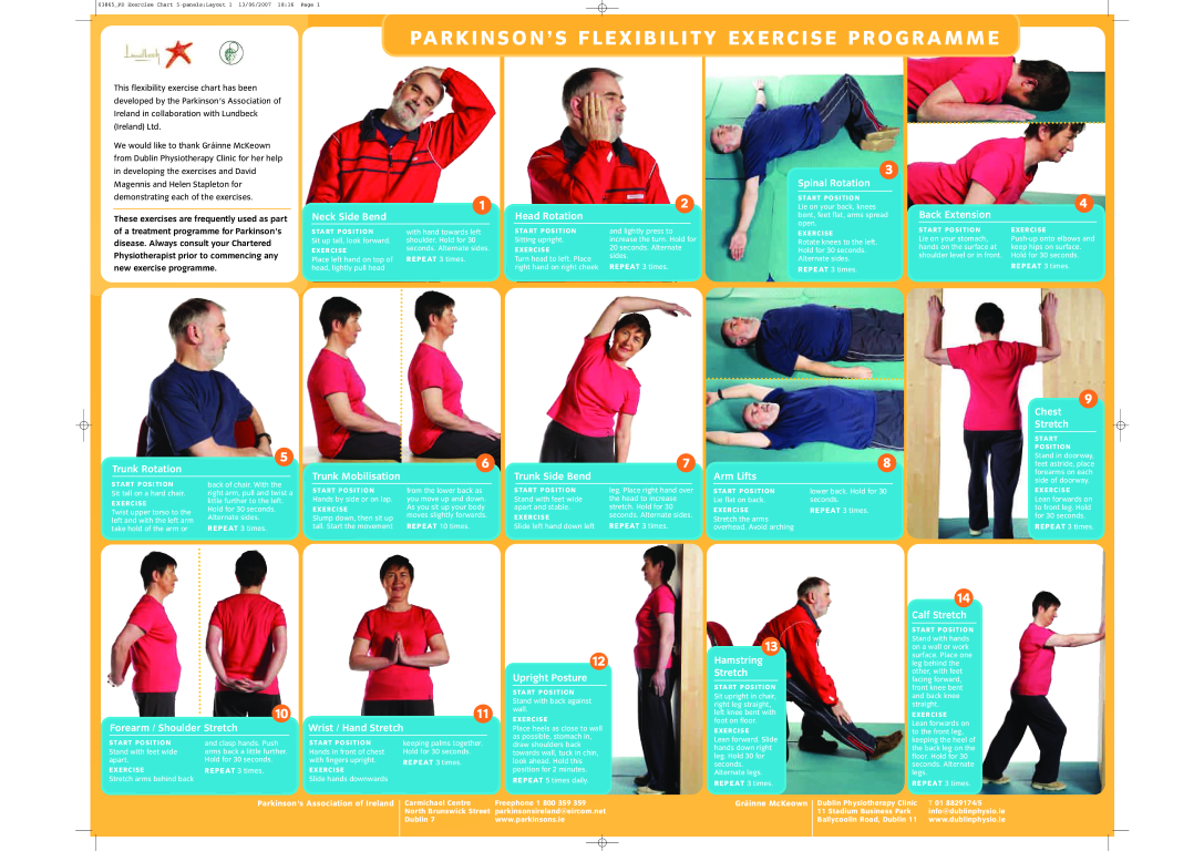 exercise program chart voorbeeld afbeelding 