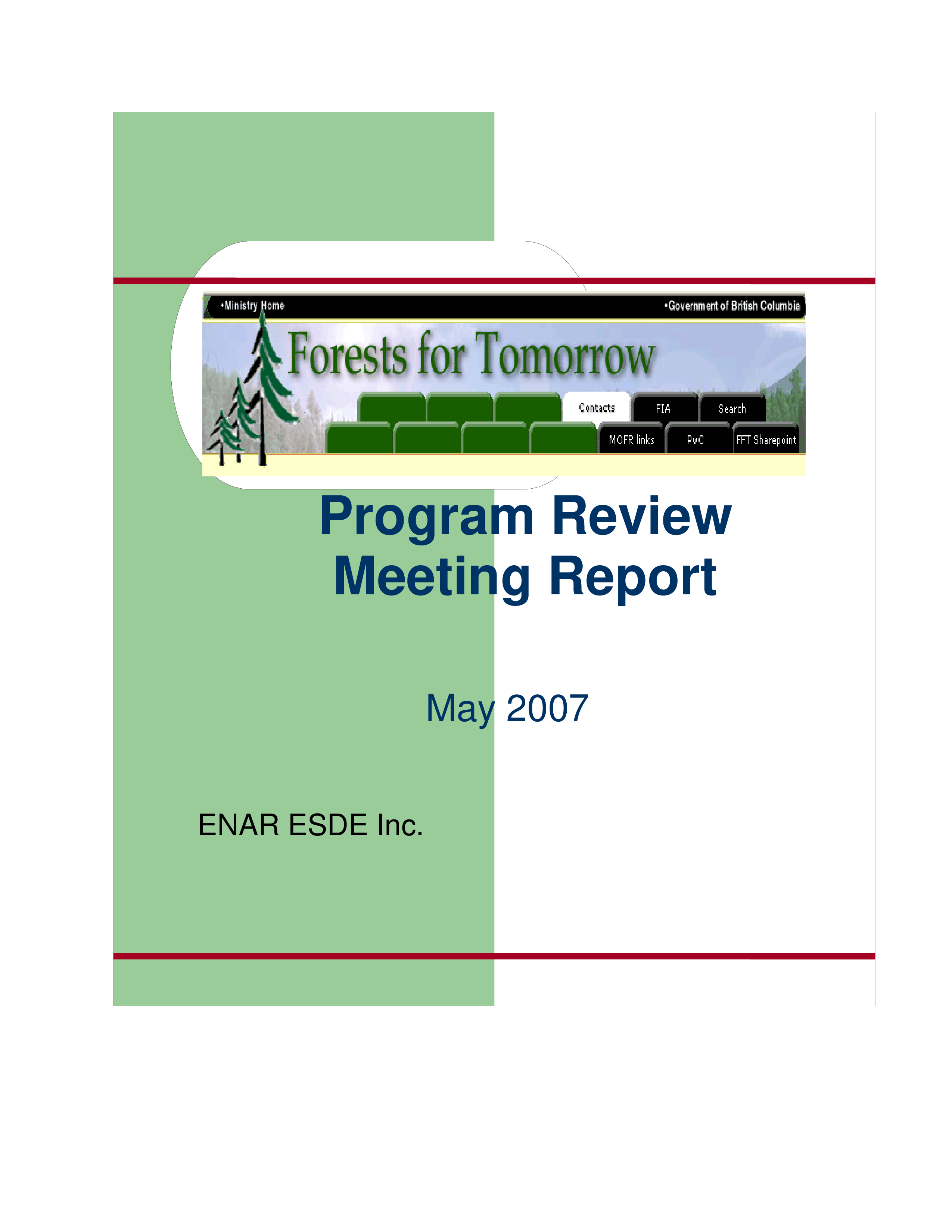 Program Review Report 模板
