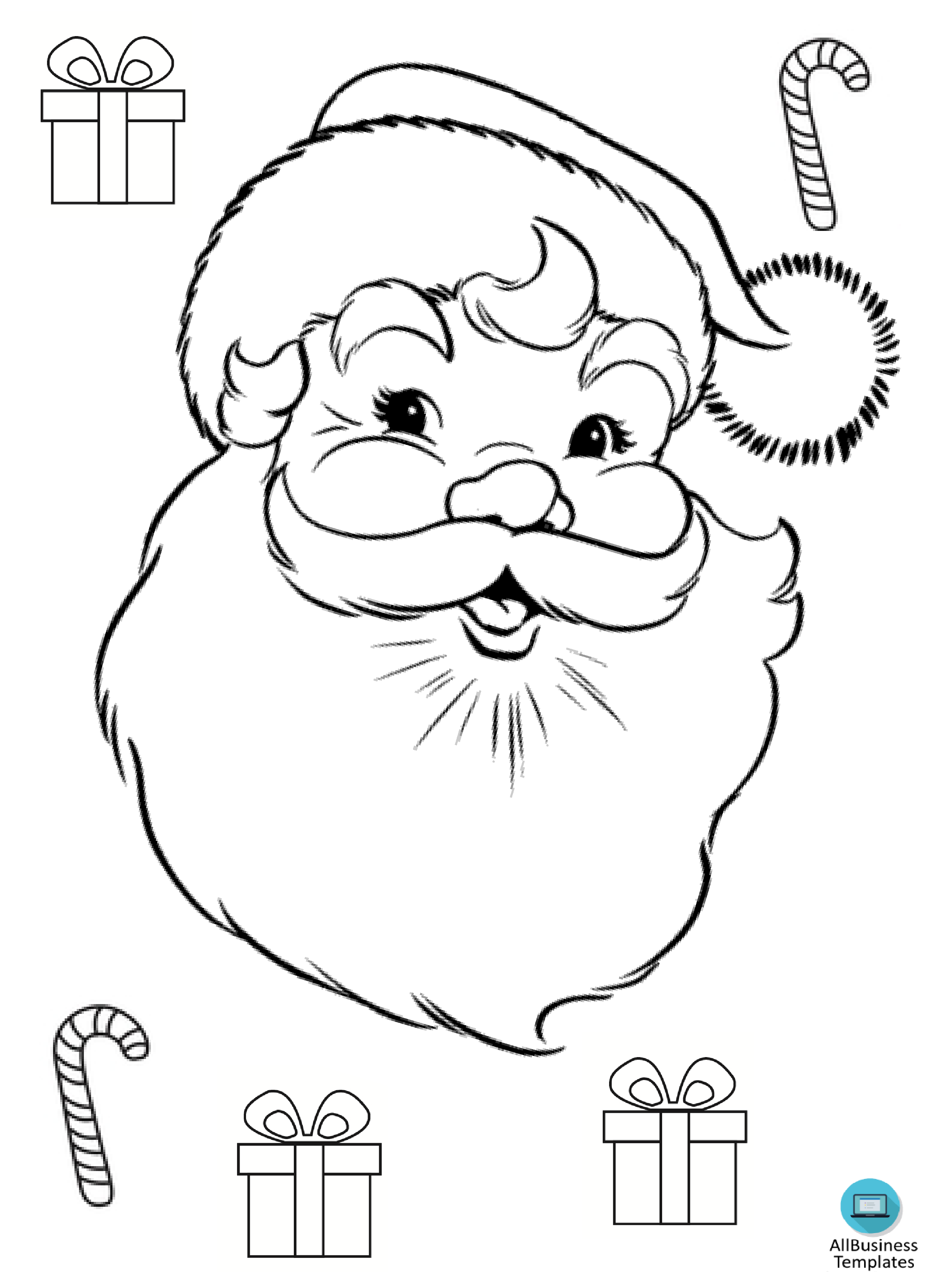 Christmas Coloring Page For Kids main image