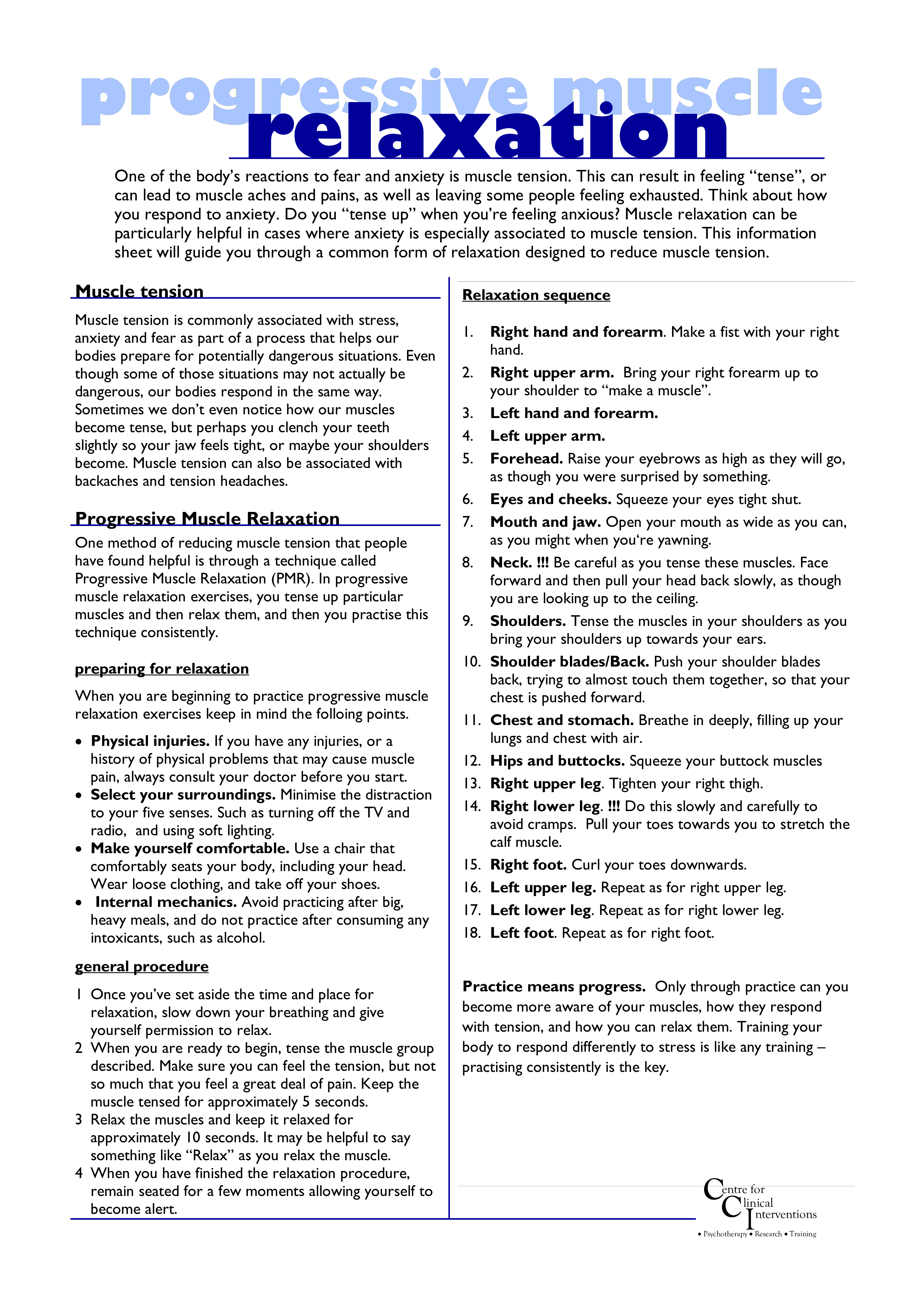 Exercise And Muscle Chart