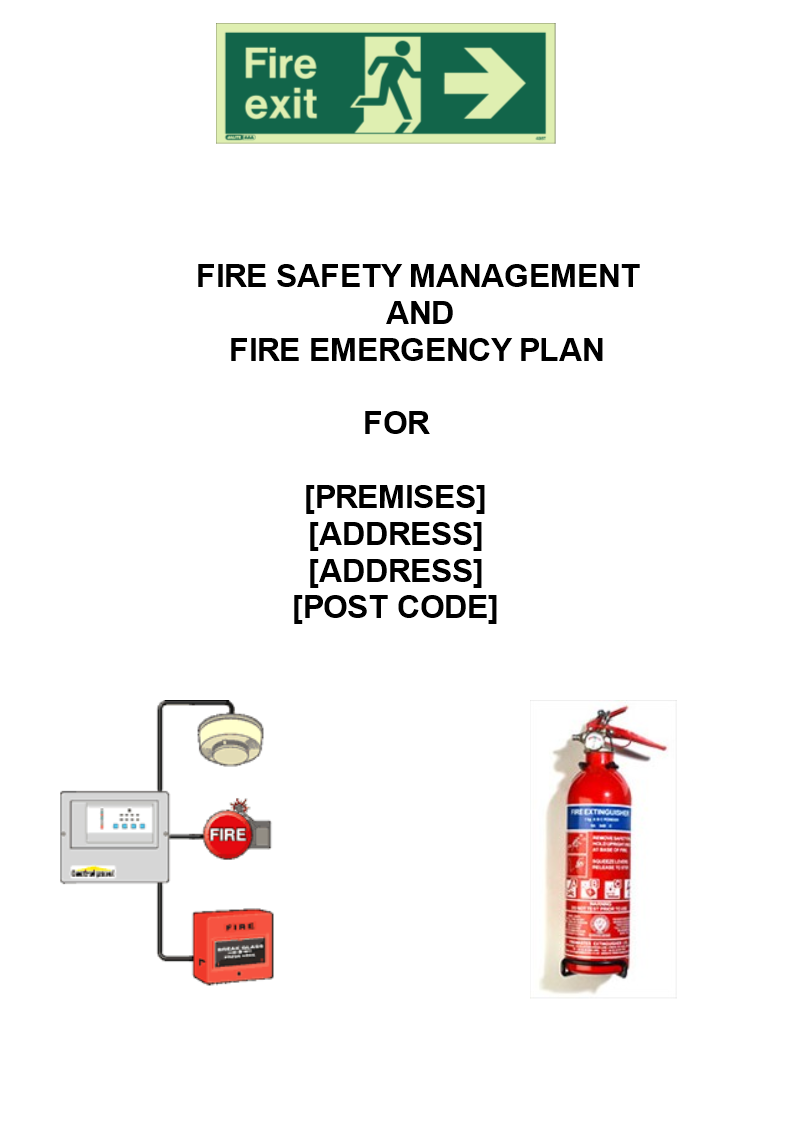 fire safety management plan modèles