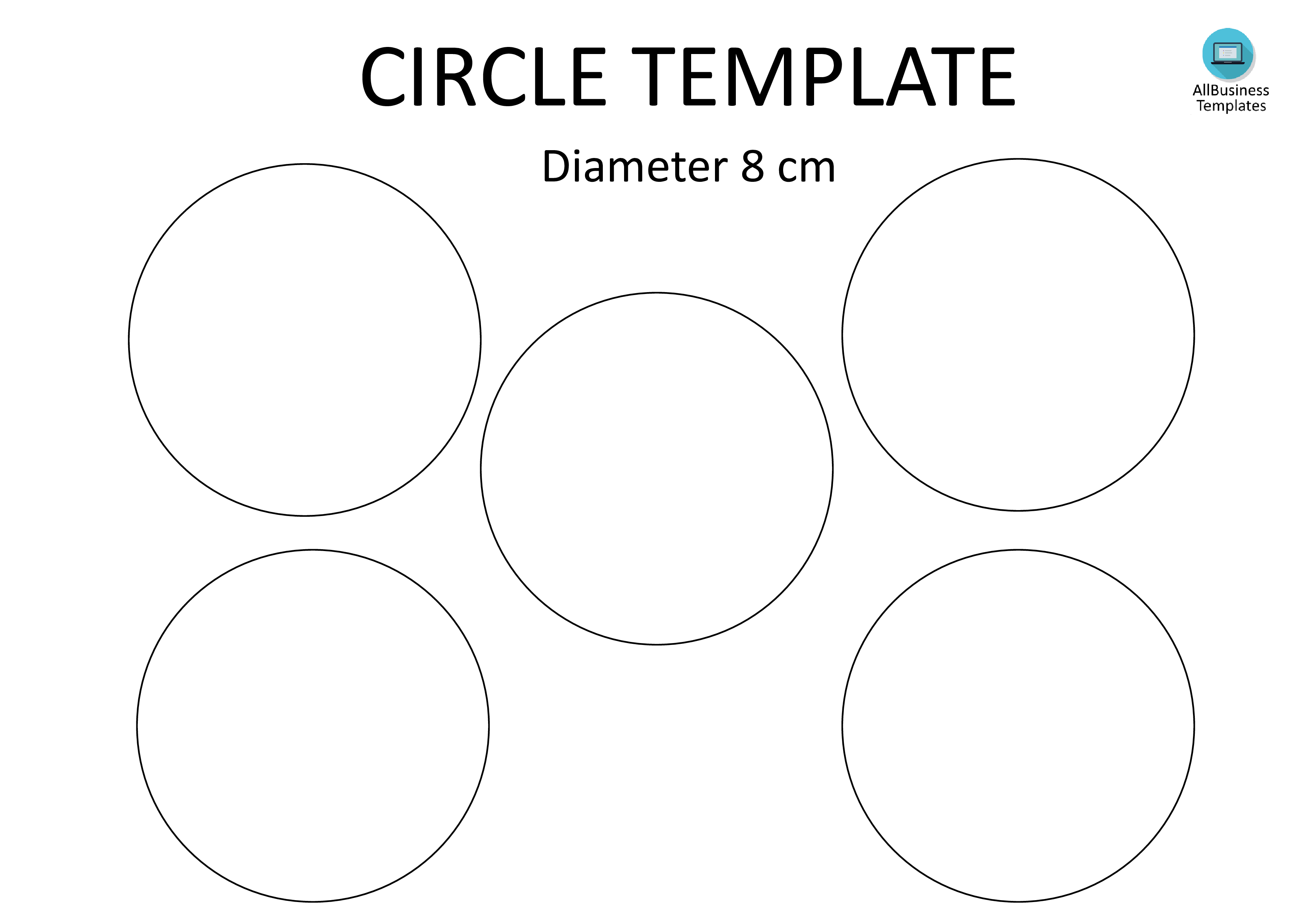 Circle template A4  8CM main image
