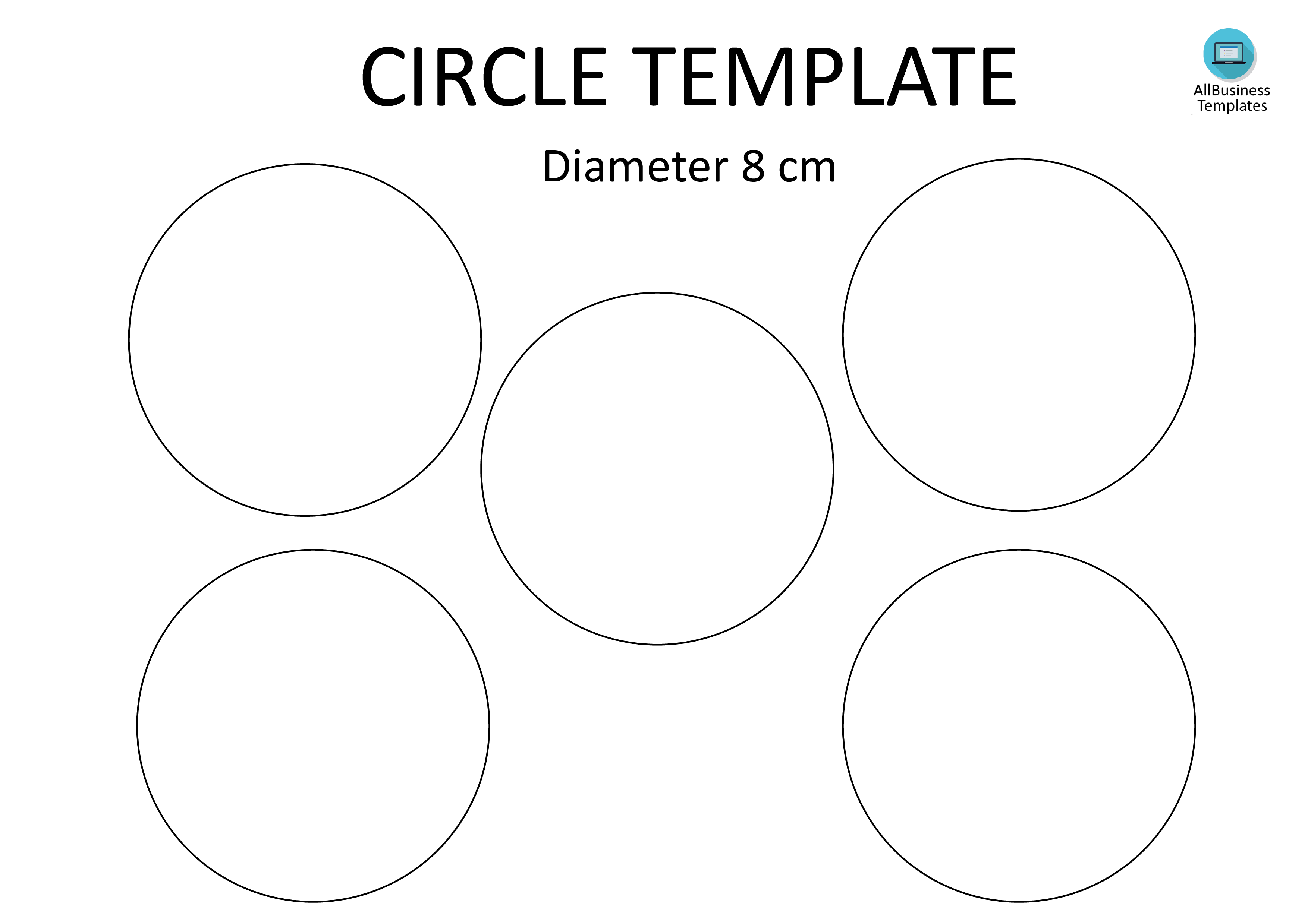 circle template a4  8cm modèles