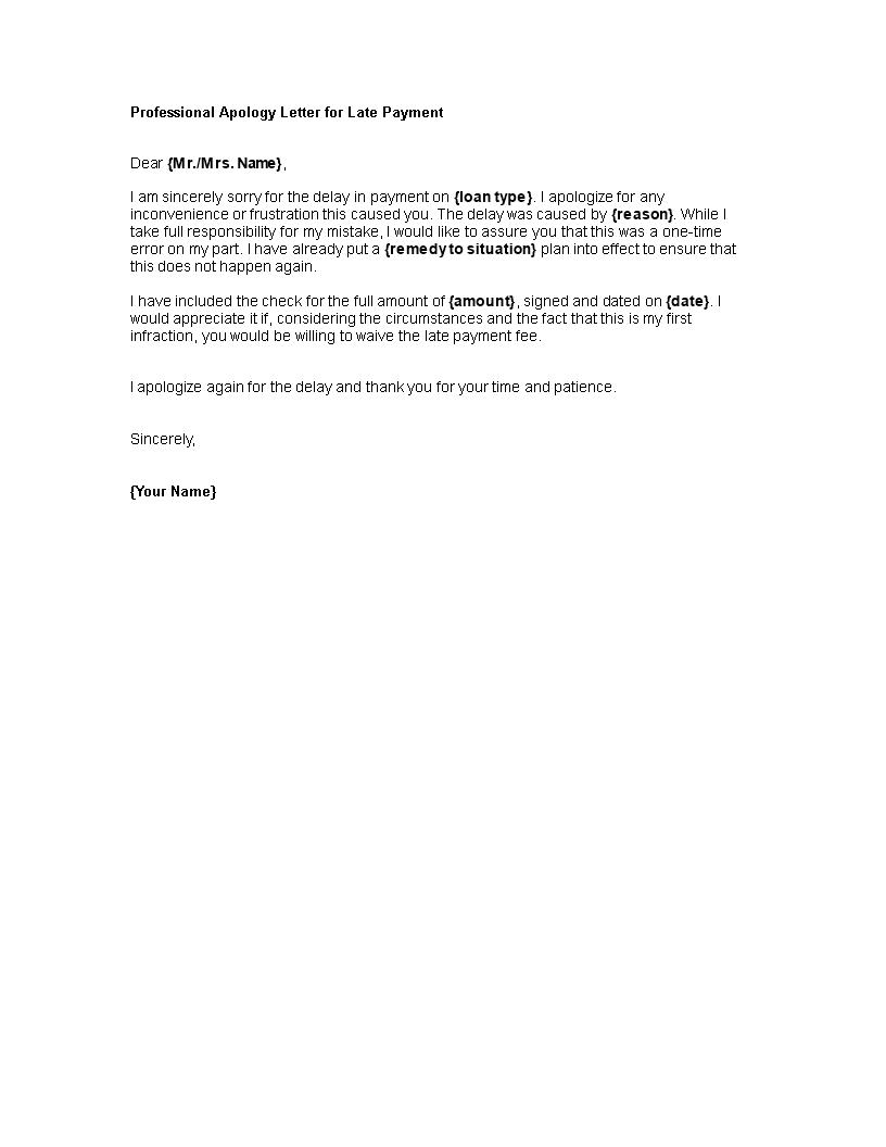 Misunderstanding letter for professional apology Apology Letter