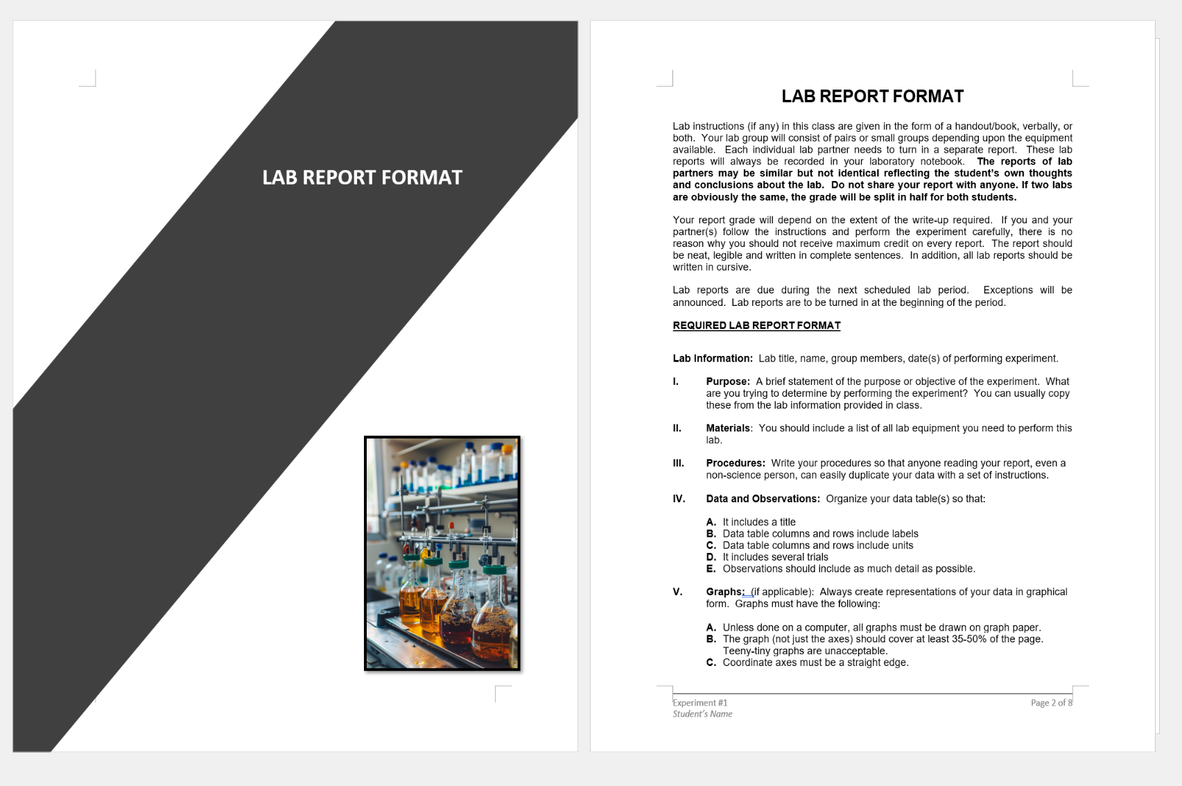 Physics Lab Report Format  Templates at allbusinesstemplates.com